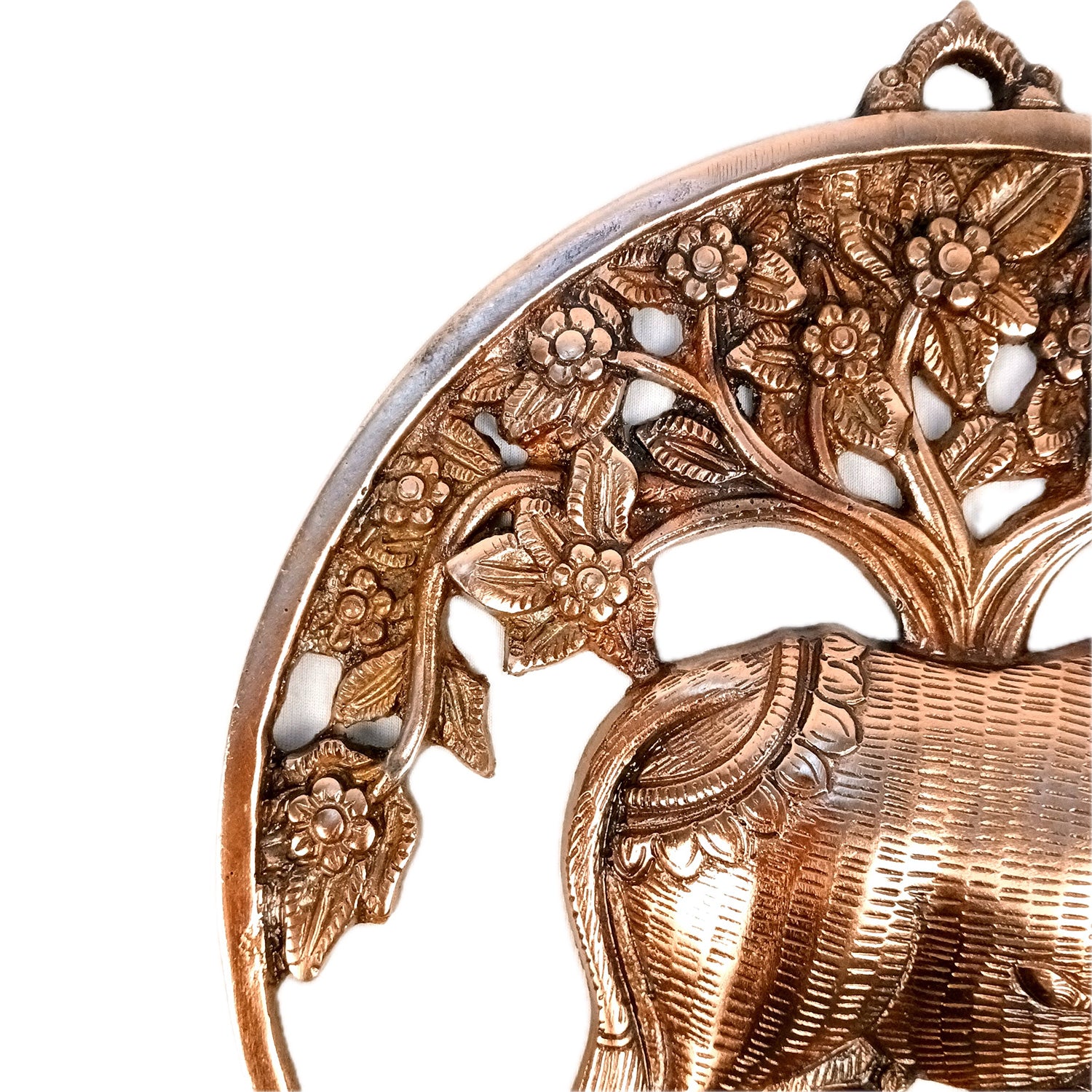 Kamdhenu Cow with Calf Wall Hanging | Mother Cow Feeding Calf - for Home, Living Room, Office, Puja Decor | Gift For Expecting Mothers - 13 Inch - Apkamart