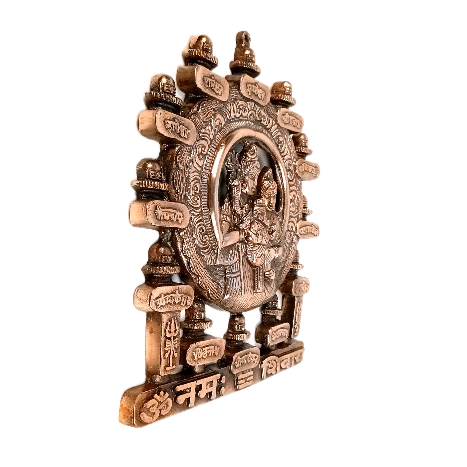 12 Jyotirling With Shiv Parti Ganesh Wall Hanging | Jyotirlinga Darshan Wall Idol Statue - for Home, Temple, Office Décor & Gift - 13 Inch - Apkamart