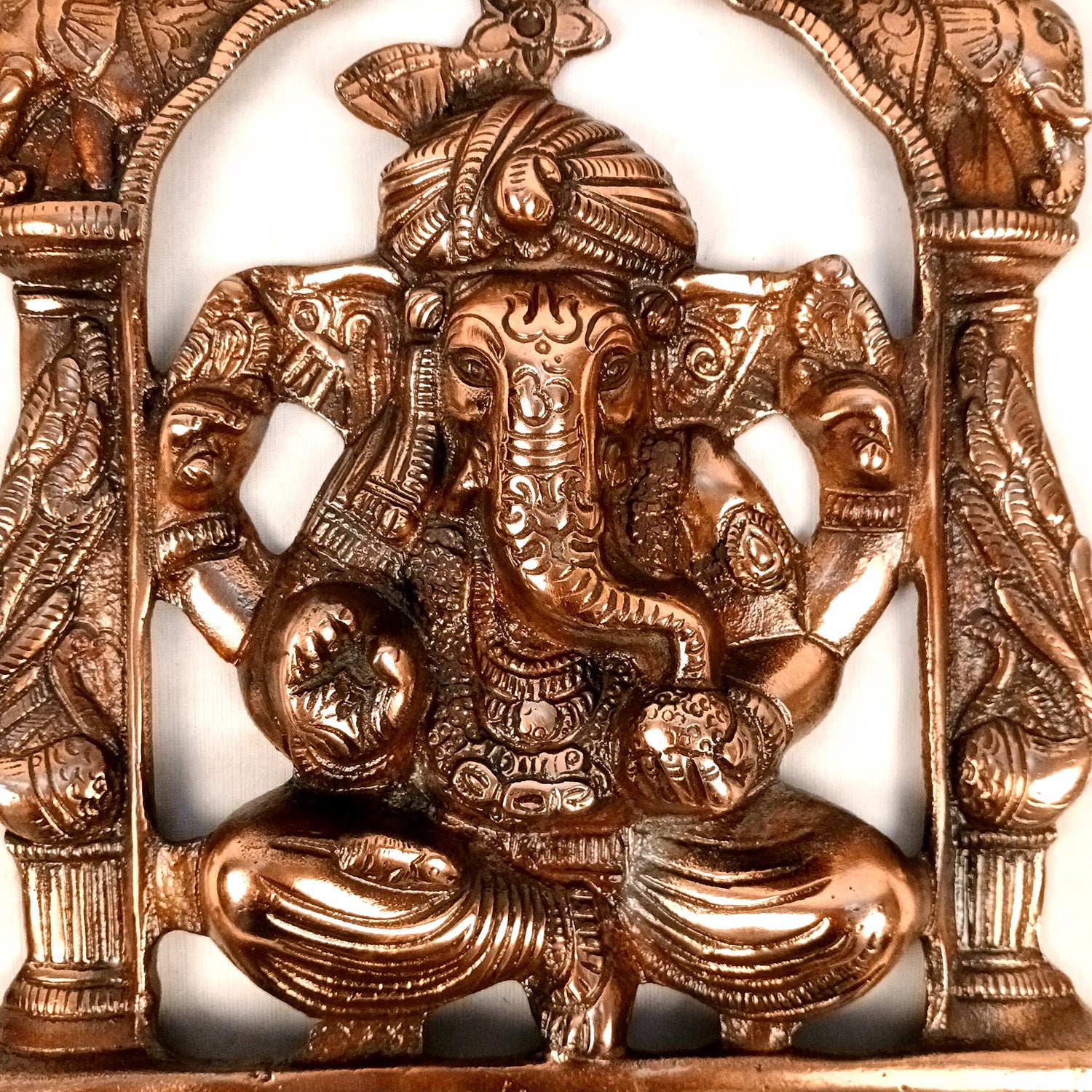 Ganesh Wall Hanging Idol | Lord Ganesha With Jharokha Wall Statue Decor | Religious & Spiritual Wall Art - For Puja, Home & Entrance Living Room & Gift - 15 Inch - Apkamart