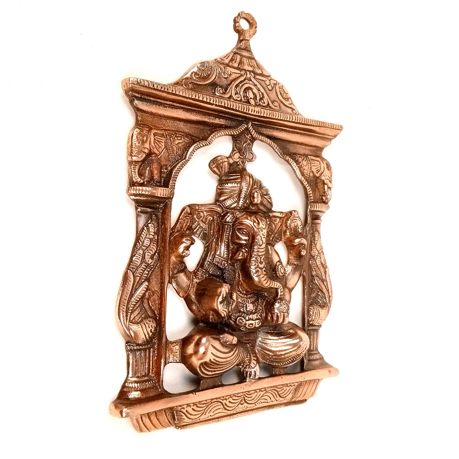 Ganesh Wall Hanging Idol | Lord Ganesha With Jharokha Wall Statue Decor | Religious & Spiritual Wall Art - For Puja, Home & Entrance Living Room & Gift - 15 Inch - Apkamart