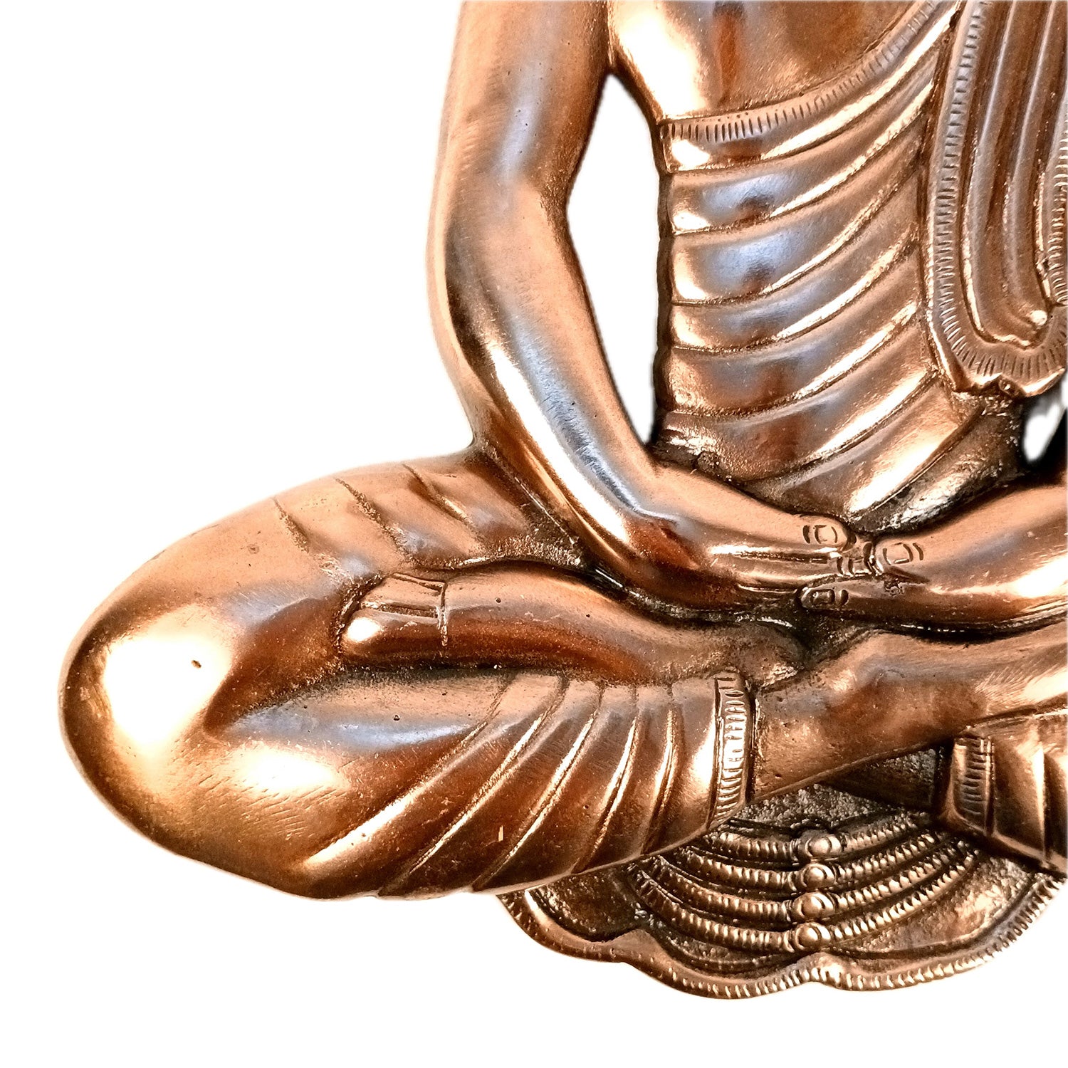 Lord Buddha Wall Hanging - Meditating Design | Bhagwan Buddha Wall Decor - For Home, Gifts & Office Decor | Spiritual Decor - 19 Inch (Colour- Copper Shade, Metal - Alloy) - Apkamart
