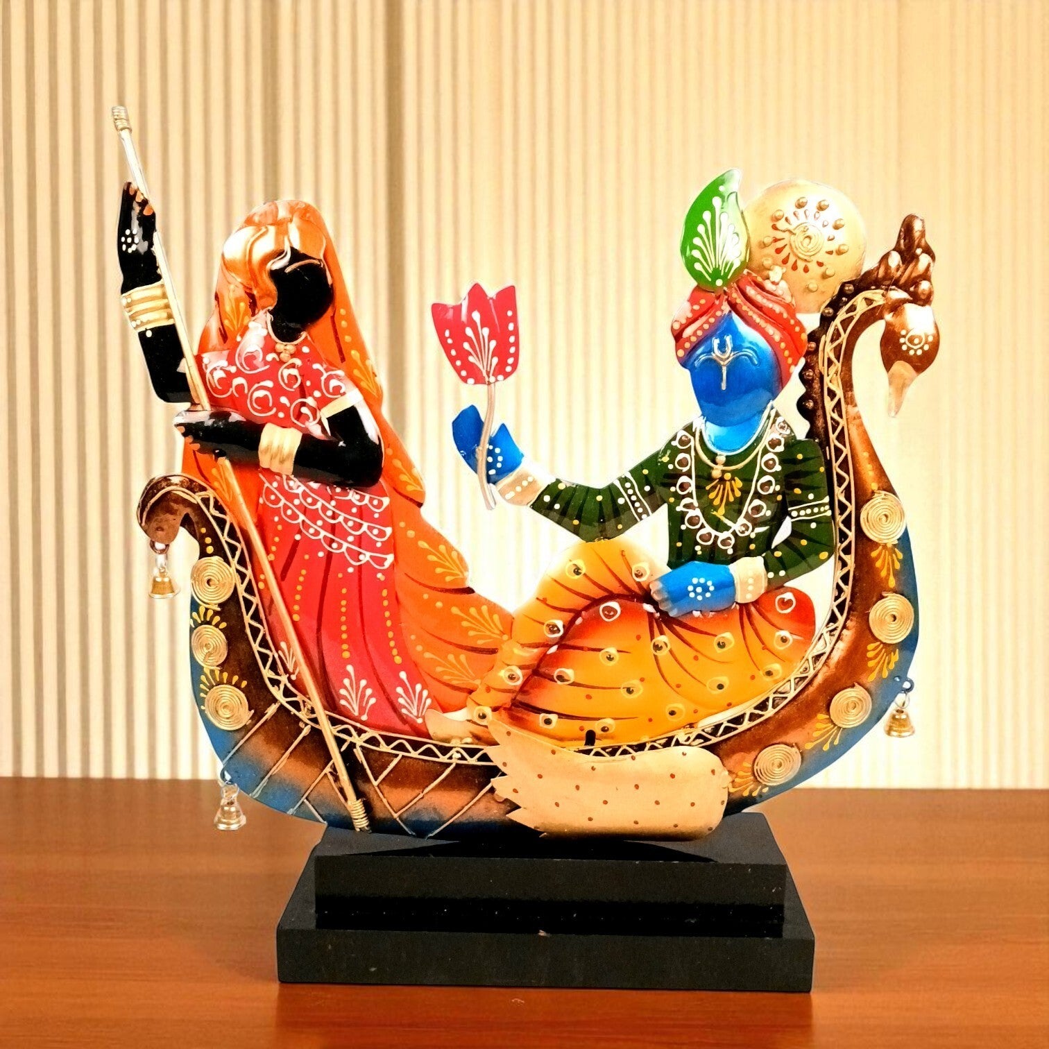 Radha Krishna Statue | Lord Krishna with Radha Idol for Home, Puja, Living Room & Office Decor | Decorative Hindu God Figurine for Spiritual & Religious Gift - 14 Inch - Apkamart #Style_Design 1