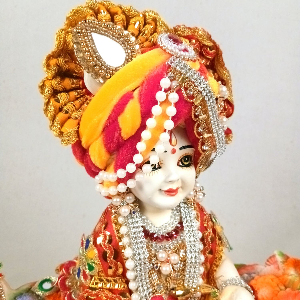 Laddu Gopal Baby Krishna in Boat Statue – 8 Inch