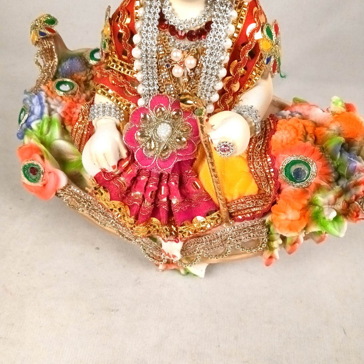 Laddu Gopal Baby Krishna in Boat Statue – 8 Inch