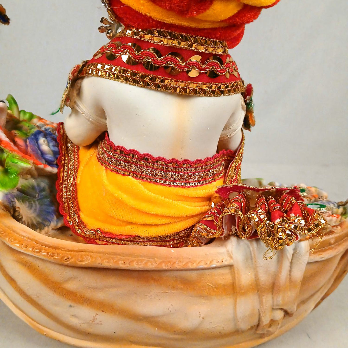 Laddu Gopal Baby Krishna in Boat Statue – 8 Inch