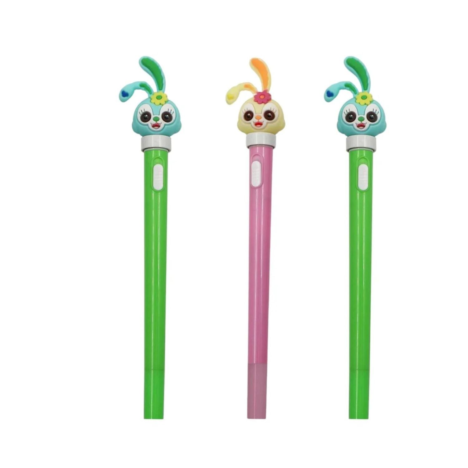 Ball Pen with LED Light | Ballpoint Pens | Writing Pen For Smooth Writing - for Kids, Girls, Boys, Students, School, Birthday Gift & Return Gifts - Apkamart #Style_Pack Of 3