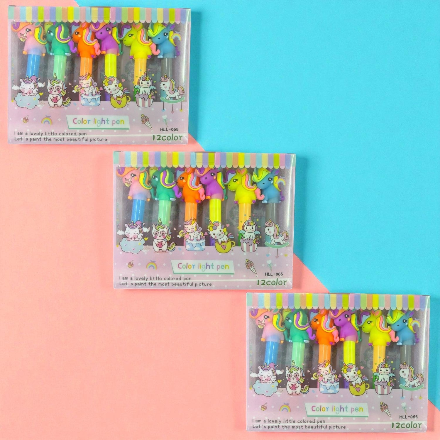 Chisel Tip Fluorescent Marker Pens for School, Office & Study | 6 Pens in Each Set | Smooth Writing Highlighters for Kids, Girls, Boys, Drawing - Apkamart #Style_pack Of 3