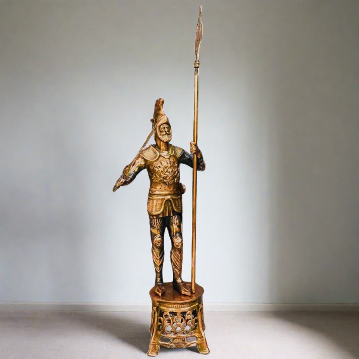 Soldier Figurine | Warrior Statue | Antique Showpieces - For Home, Corner, Living Room, Office, Restaurants Decor - 35 Inch Media 2 of 15