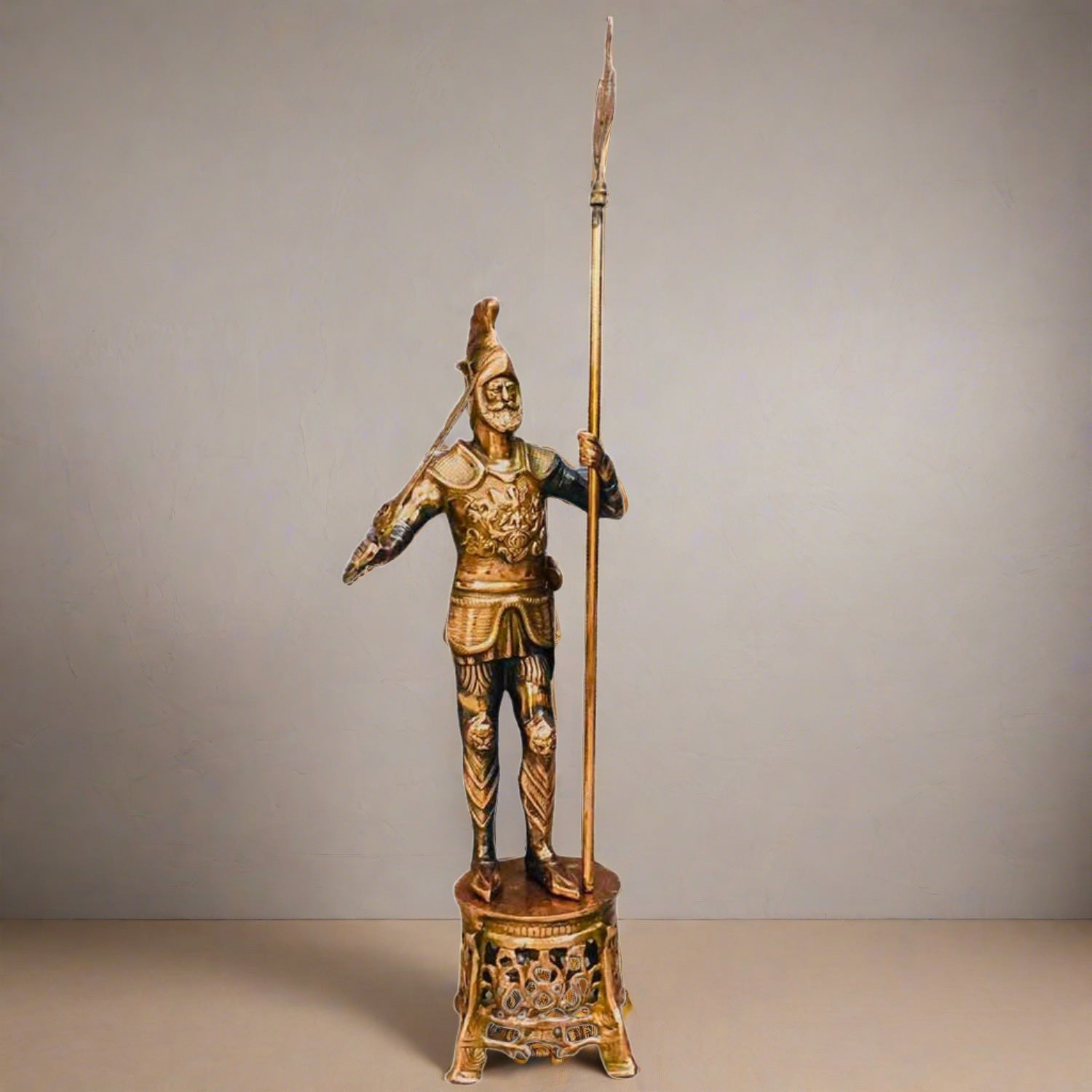 Soldier Figurine | Warrior Statue | Antique Showpieces - For Home, Corner, Living Room, Office, Restaurants Decor - 35 Inch Media 2 of 15