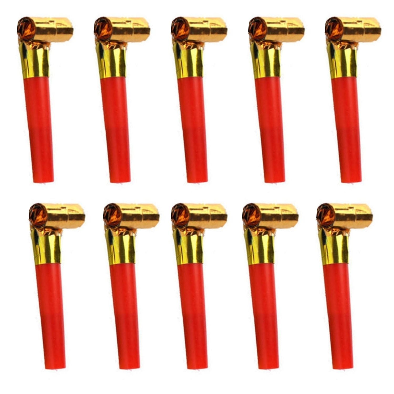 Party Horns for Kids Whistle Noise Makers Birthday Party Supplies Fun Party Favors for Boys Girls Colorful Celebration Accessories for School - 9 Inch(Pack Of 10) - Apkamart