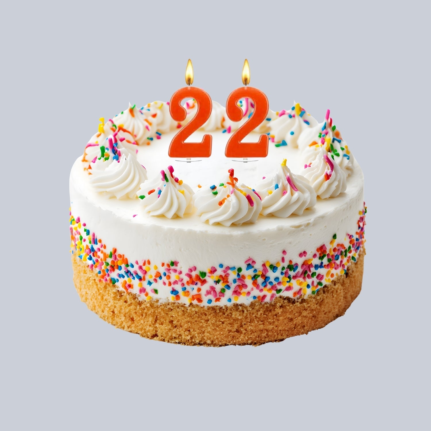 Birthday Number Candle for Cake Decoration | Numerical Birthday Candle for Kids & Adults | Happy Birthday Cake Candle for Home Parties, School Events - (Pack Of 2) - Apkamart #Style_No 2