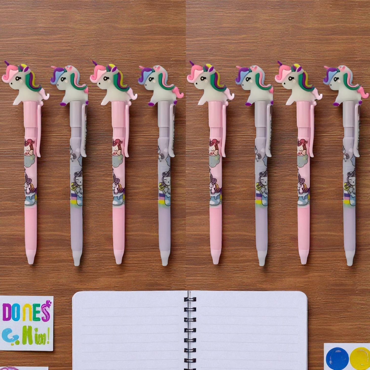 Cartoon Design pen - for Kids | Stylish Pen for Kids, School Stationary Set, Gift & Return Gifts - Pack of 2 - Apkamart #Style_Pack Of 8