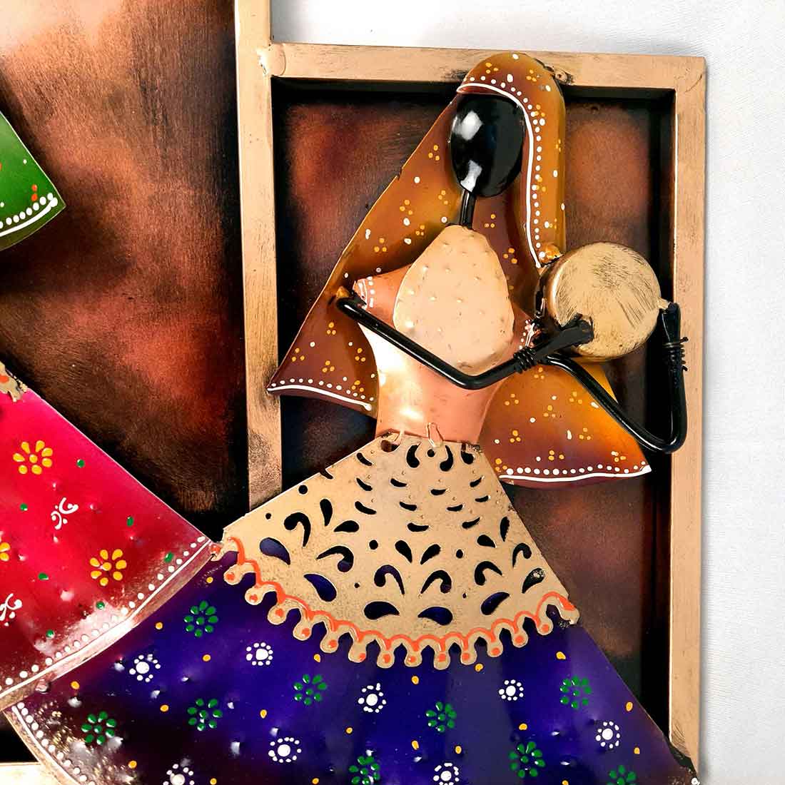 Musicians Wall hanging - Women Playing Musical Instruments Design | Metal Wall Decor - For Living Room, Wall & Home Decor & Gifts - 25 Inches - Apkamart