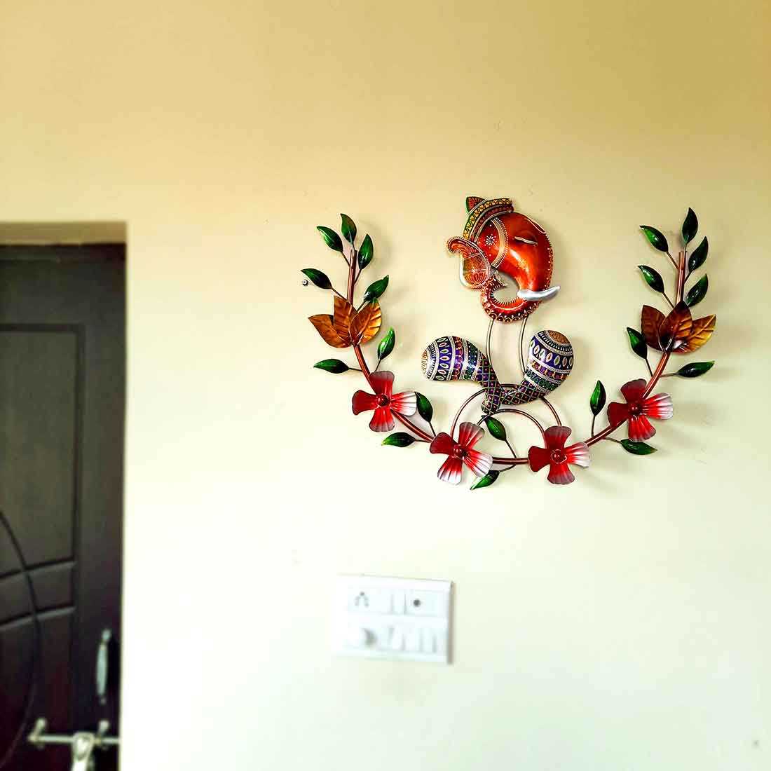 Ganesh Wall Hanging | Decorative Lord Ganesha Wall Art - for Living Room, Home, Office, Wall Decor & Gift - 22 Inch - Apkamart