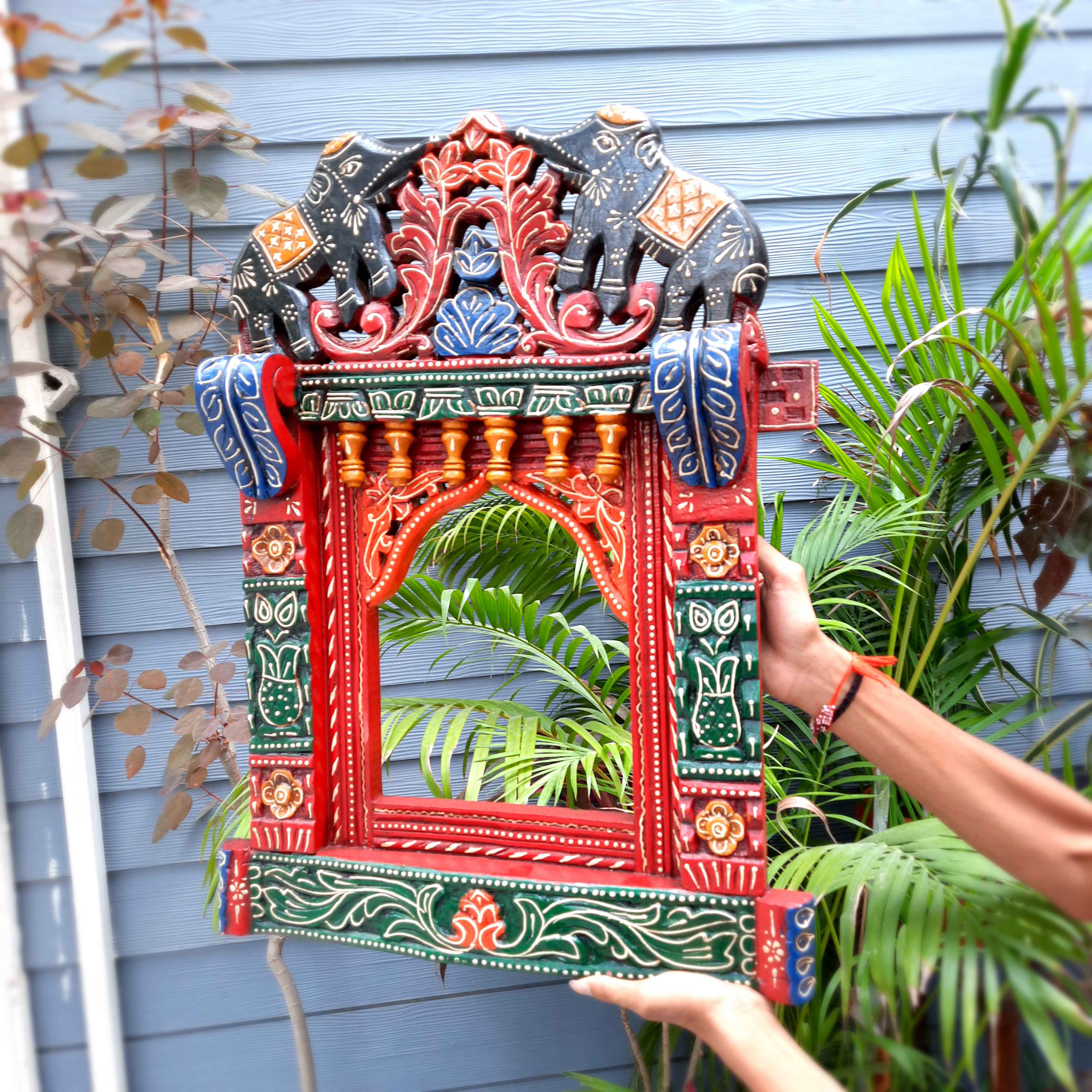 Elephant Design Jharokha - For Home Decor & Gifts - 27 Inch - Apkamart