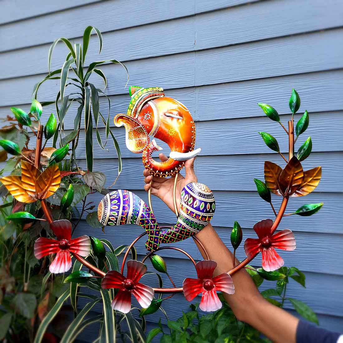 Ganesh Wall Hanging | Decorative Lord Ganesha Wall Art - for Living Room, Home, Office, Wall Decor & Gift - 22 Inch - Apkamart