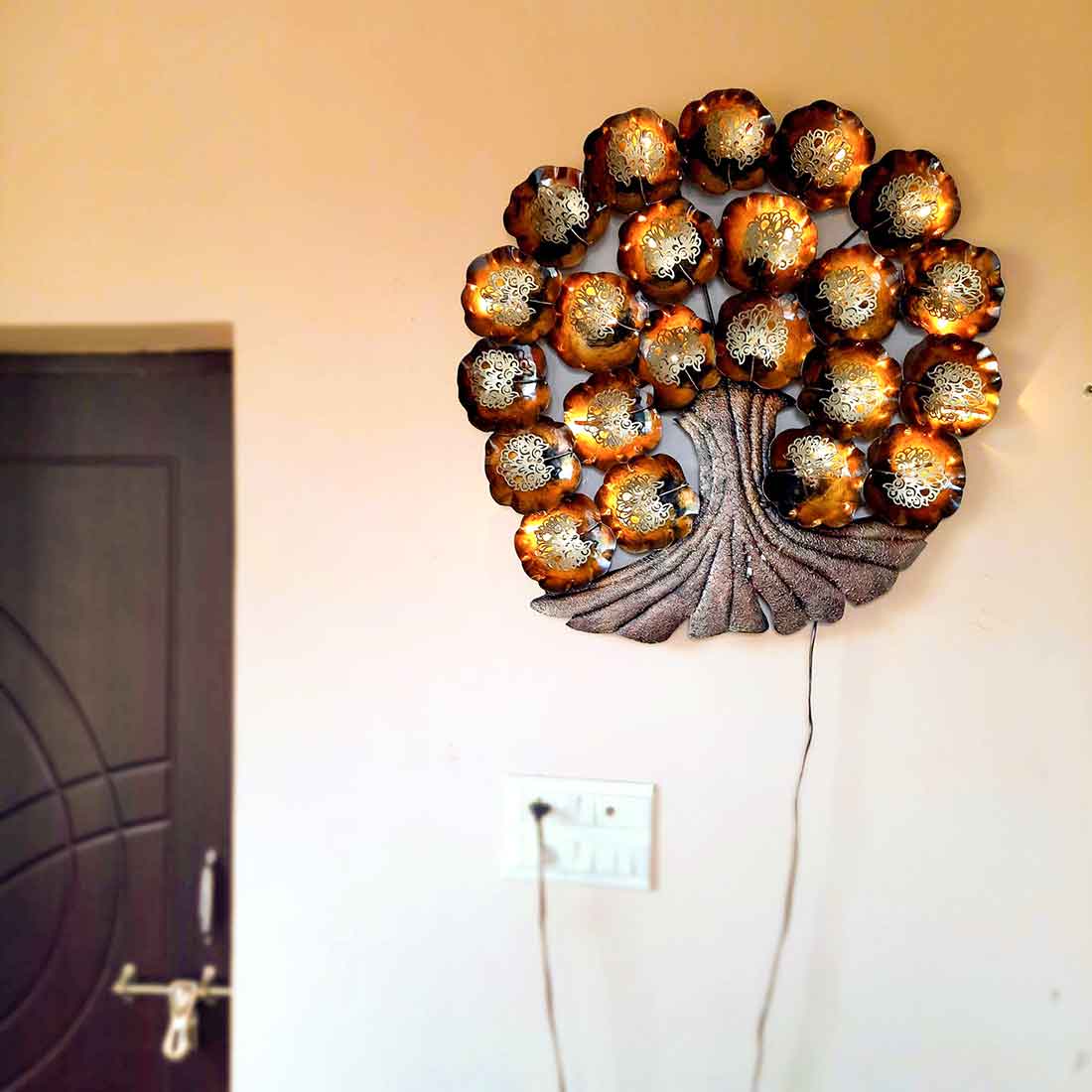 Antique LED Tree Wall Art - 30 Inch - Apkamart