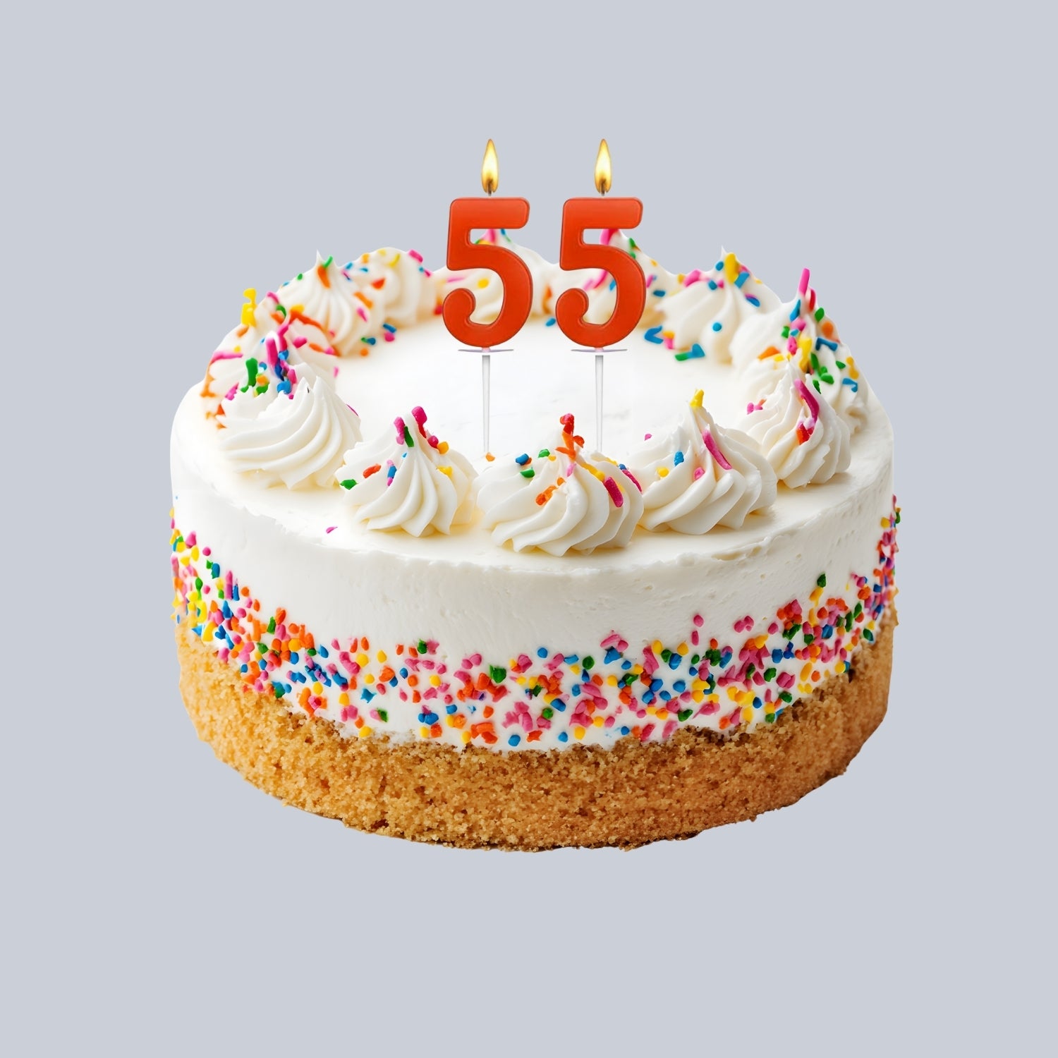 Birthday Number Candle for Cake Decoration | Numerical Birthday Candle for Kids & Adults | Happy Birthday Cake Candle for Home Parties, School Events - (Pack Of 2) - Apkamart #Style_No 5