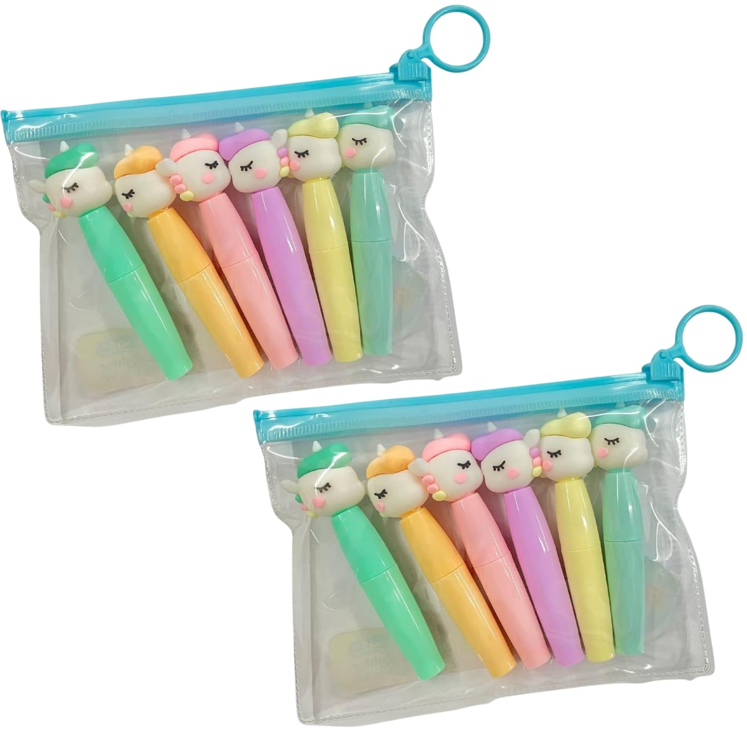 Unicorn Design Mini Highlighters for kids | Marker Pen in Pen Design - Apkamart #Style_Pack of 2