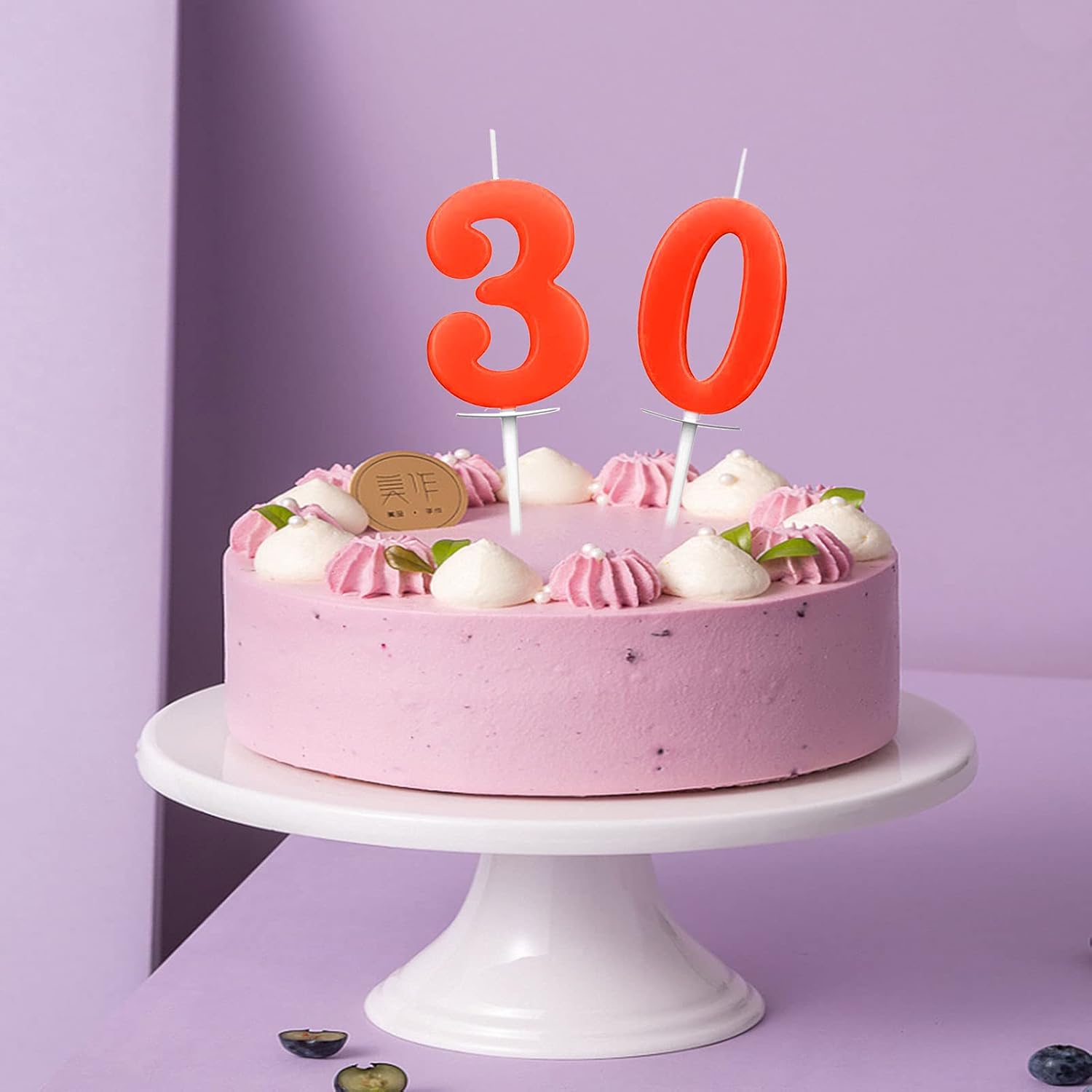 Birthday Number Candle for Cake Decoration | Numerical Birthday Candle for Kids & Adults | Happy Birthday Cake Candle for Home Parties, School Events - (Pack Of 2) - Apkamart #Style_No 3