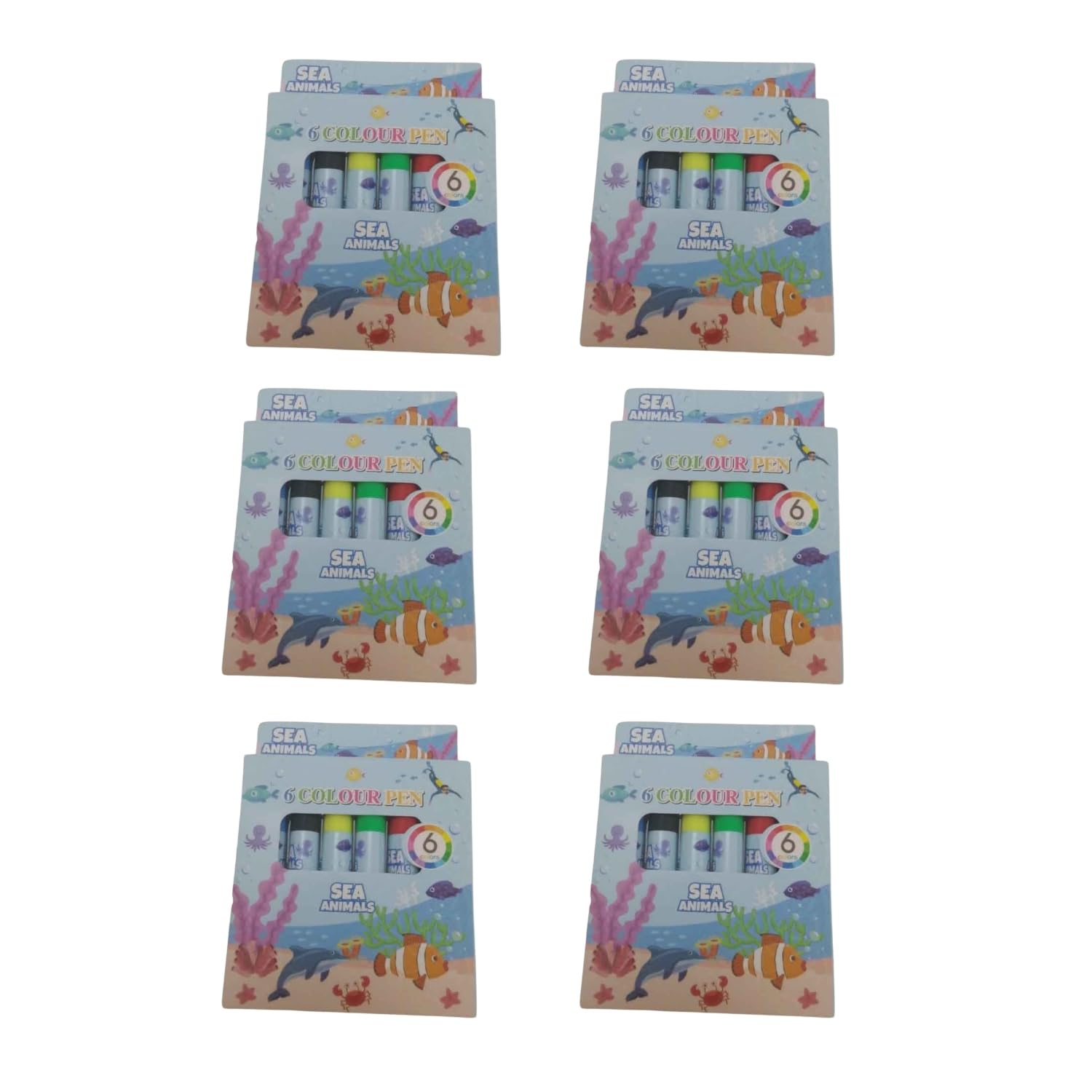 Kids Mini Sketch Pen | Coloring Pen - Apkamart #Style_Pack of 6