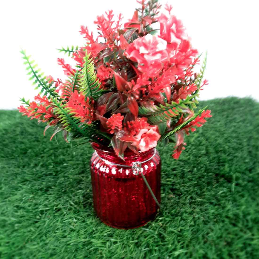 Handcrafted Glass Candle Holder for Table Décor & Gifts - 8 Inch (Set Of 2) - Apkamart