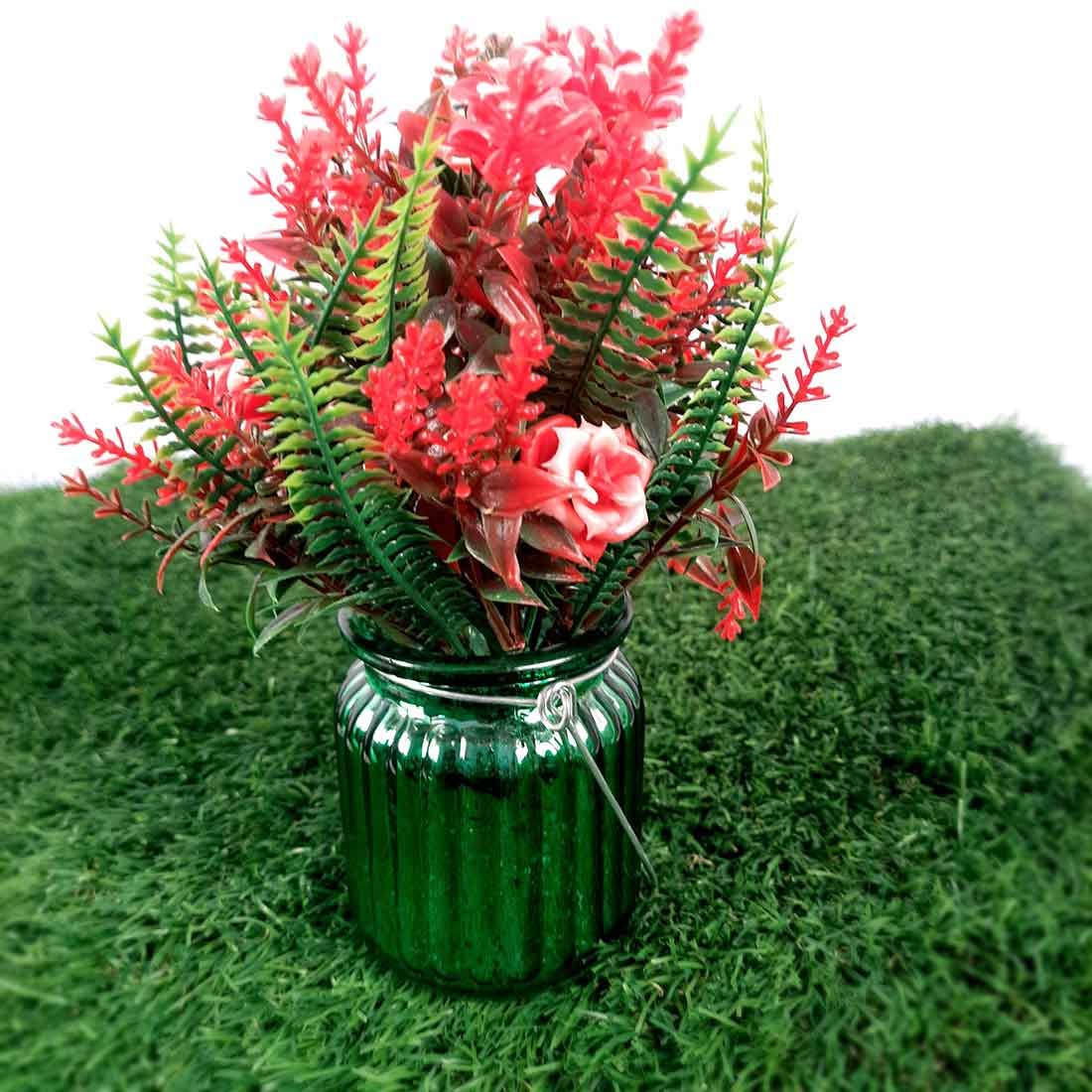 Handcrafted Glass Tealight Candle Holder for Table Décor & Gifts | Diwali, Festive Decoration - 8 Inch - Apkamart