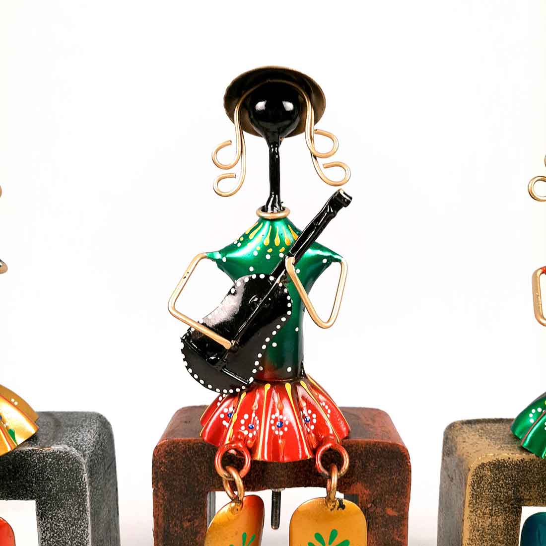 Musicians Playing Musical Instruments Showpiece - Set of 3 - For Living Room, Home & Table Decor & Gifts - 12 Inch - Apkamart