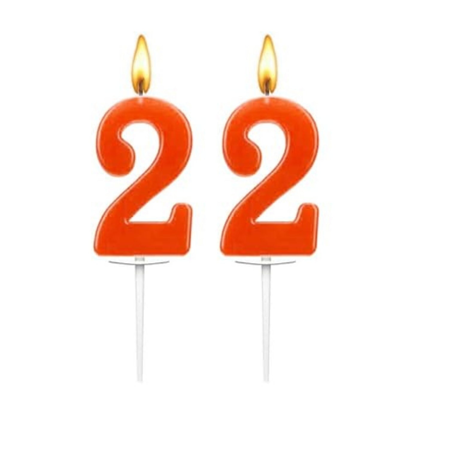 Birthday Number Candle for Cake Decoration | Numerical Birthday Candle for Kids & Adults | Happy Birthday Cake Candle for Home Parties, School Events - (Pack Of 2) - Apkamart #Style_No 2
