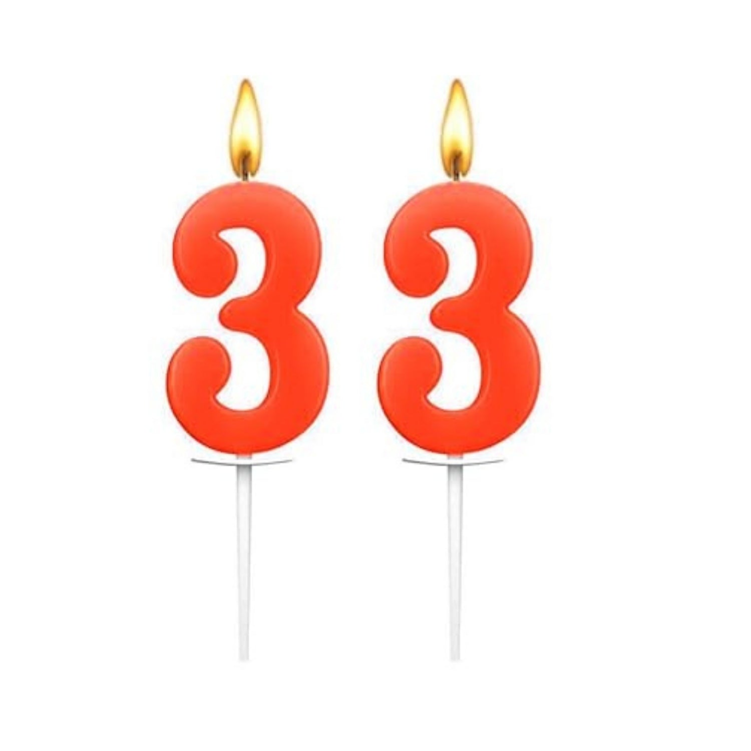 Birthday Number Candle for Cake Decoration | Numerical Birthday Candle for Kids & Adults | Happy Birthday Cake Candle for Home Parties, School Events - (Pack Of 2) - Apkamart #Style_No 3