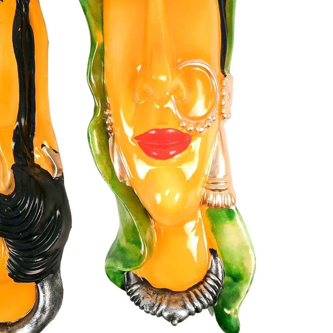 Traditional Man & Woman Face Wall Hanging - For Home, Wall Decor & Gifts - 23 Inch - Apkamart #Color_multicolor