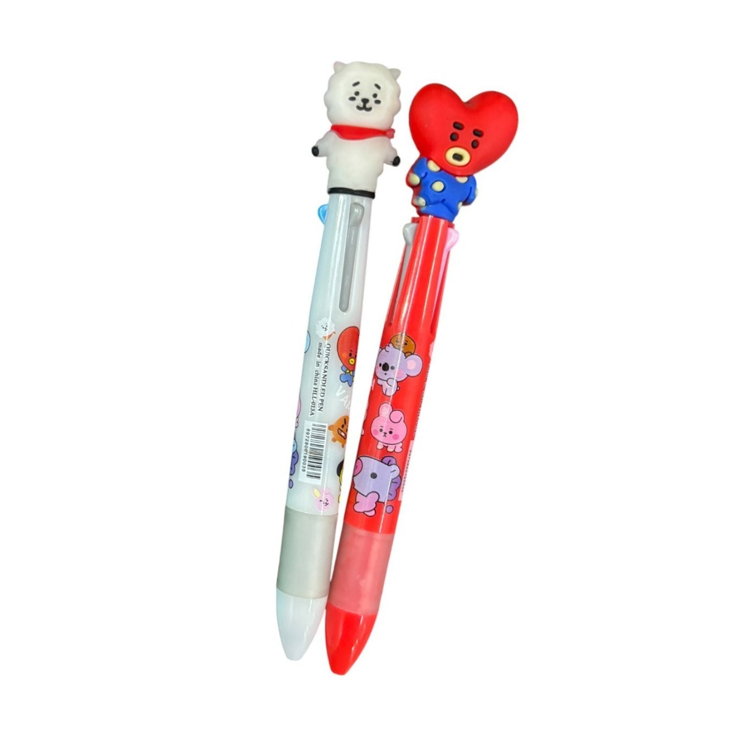 Cool & Stylish 3 in 1 Ballpoint pen - for Kids | Animal & Heart design on top |design ballpoint pen, creative pen | Best for Gift & Return Gift Pack of 2 - Apkamart #Style_Pack Of 2