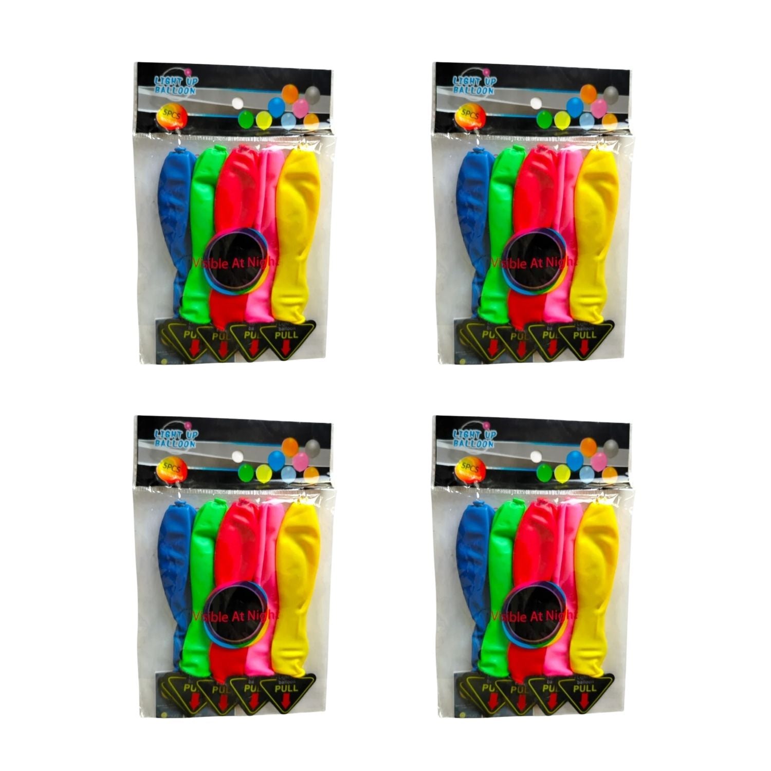 Birthday Balloons Happy Birthday Balloons | Party Balloons | Balloons for Kids Colorful Birthday Decorations for Home School Events - (Each Packet Has 5 Pieces) - Apkamart #Style_Pack Of 4