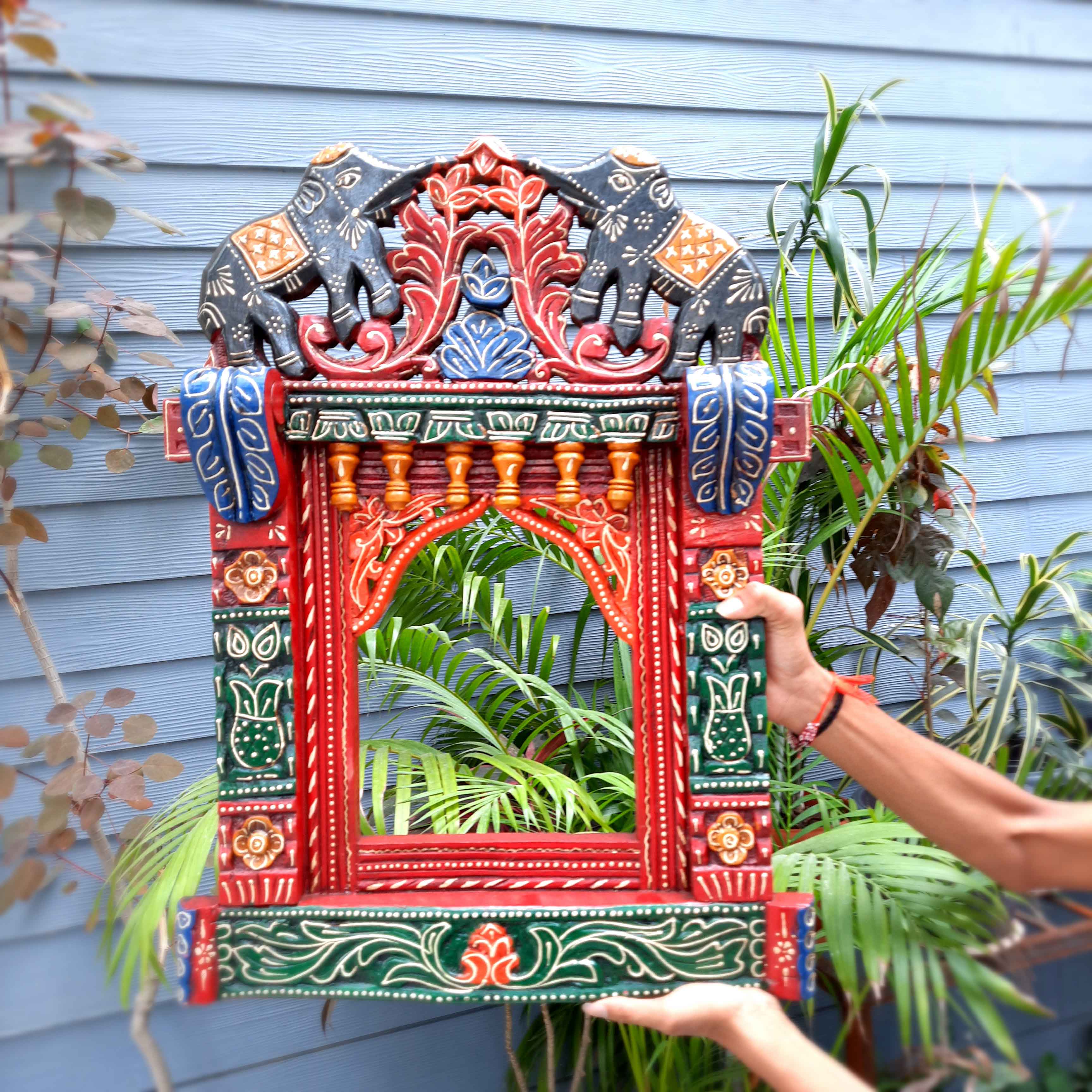 Elephant Design Jharokha - For Home Decor & Gifts - 27 Inch - Apkamart