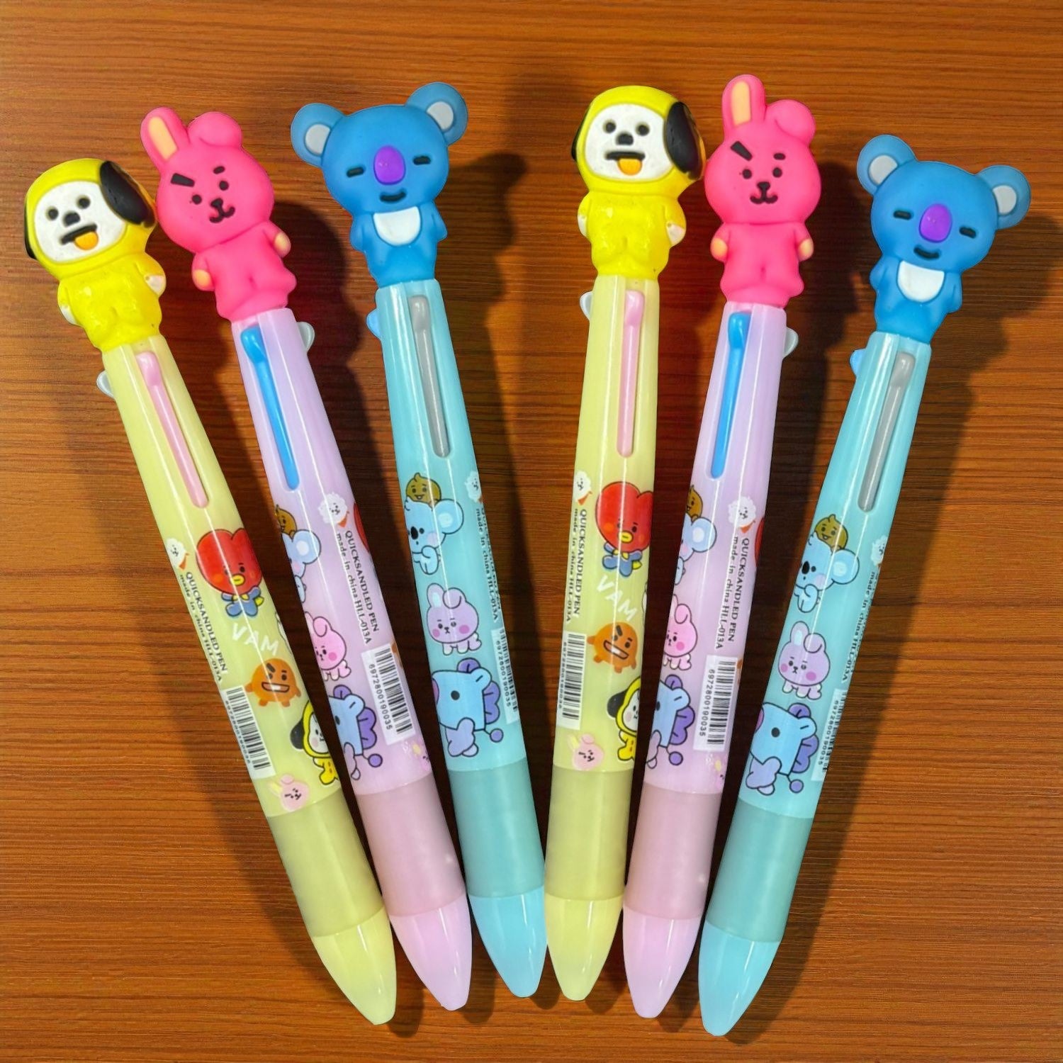 Cool & Stylish 3 in 1 Ballpoint pen - for Kids | Animal & Heart design on top |design ballpoint pen, creative pen | Best for Gift & Return Gift Pack of 2 - Apkamart #Style_Pack Of 6