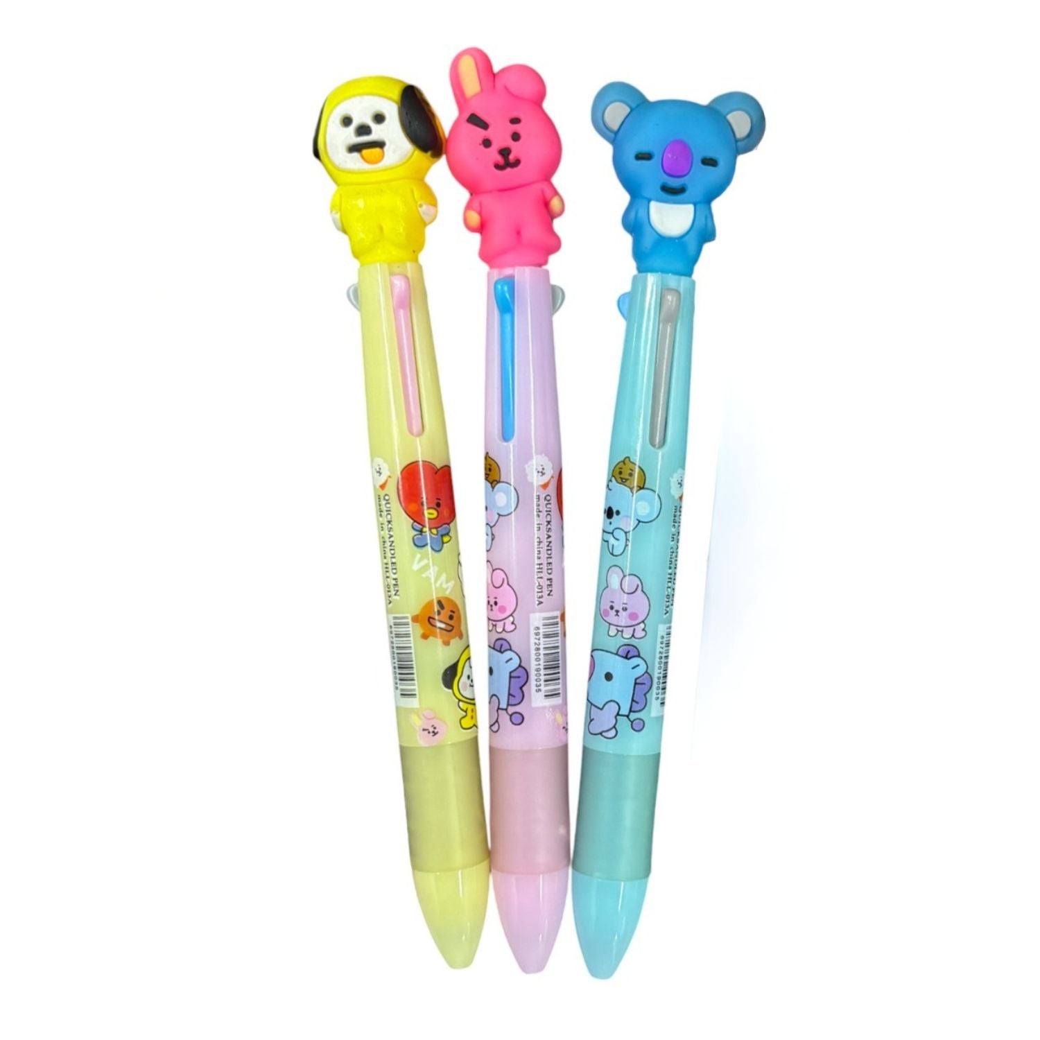 Cool & Stylish 3 in 1 Ballpoint pen - for Kids | Animal & Heart design on top |design ballpoint pen, creative pen | Best for Gift & Return Gift Pack of 2 - Apkamart #Style_Pack Of 3