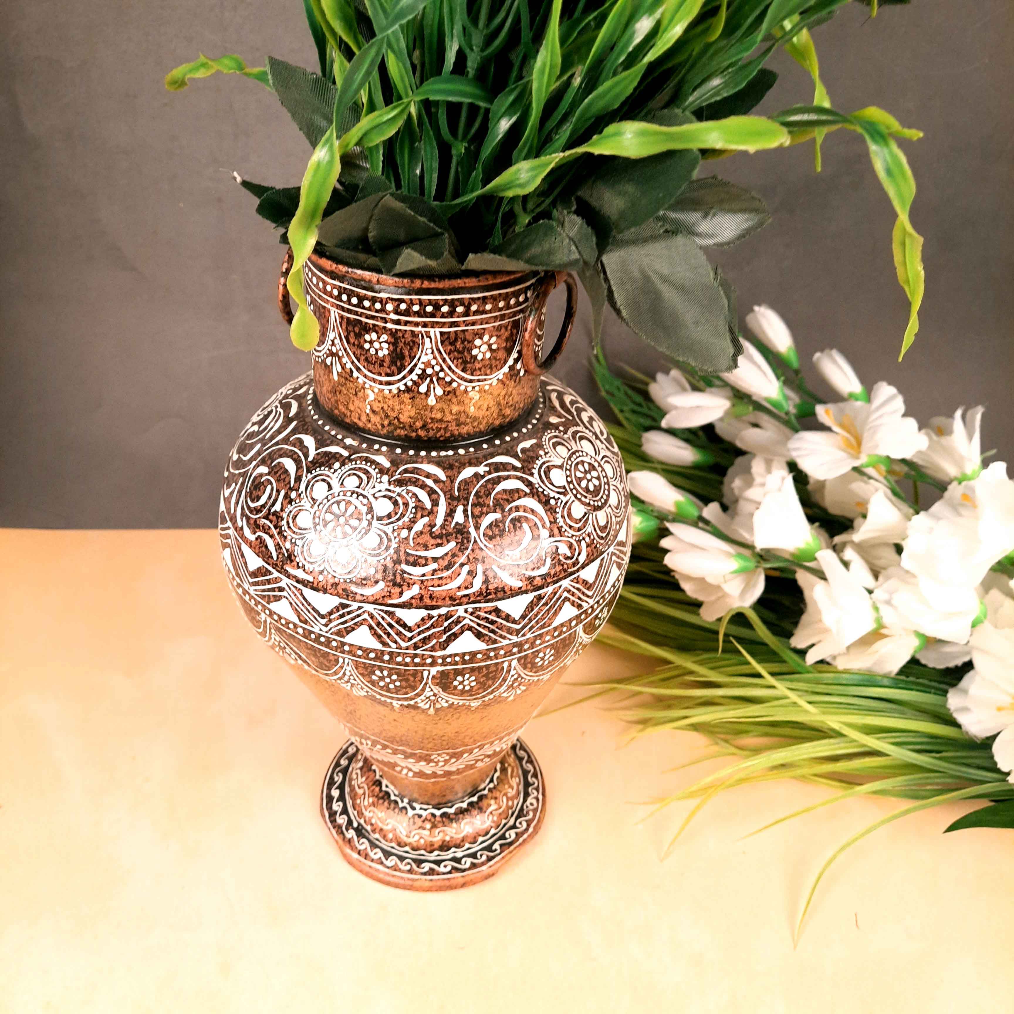 Flower Vase for Corners | Decorative Vases - For Home & Table Decor - 12 Inch - Apkamart