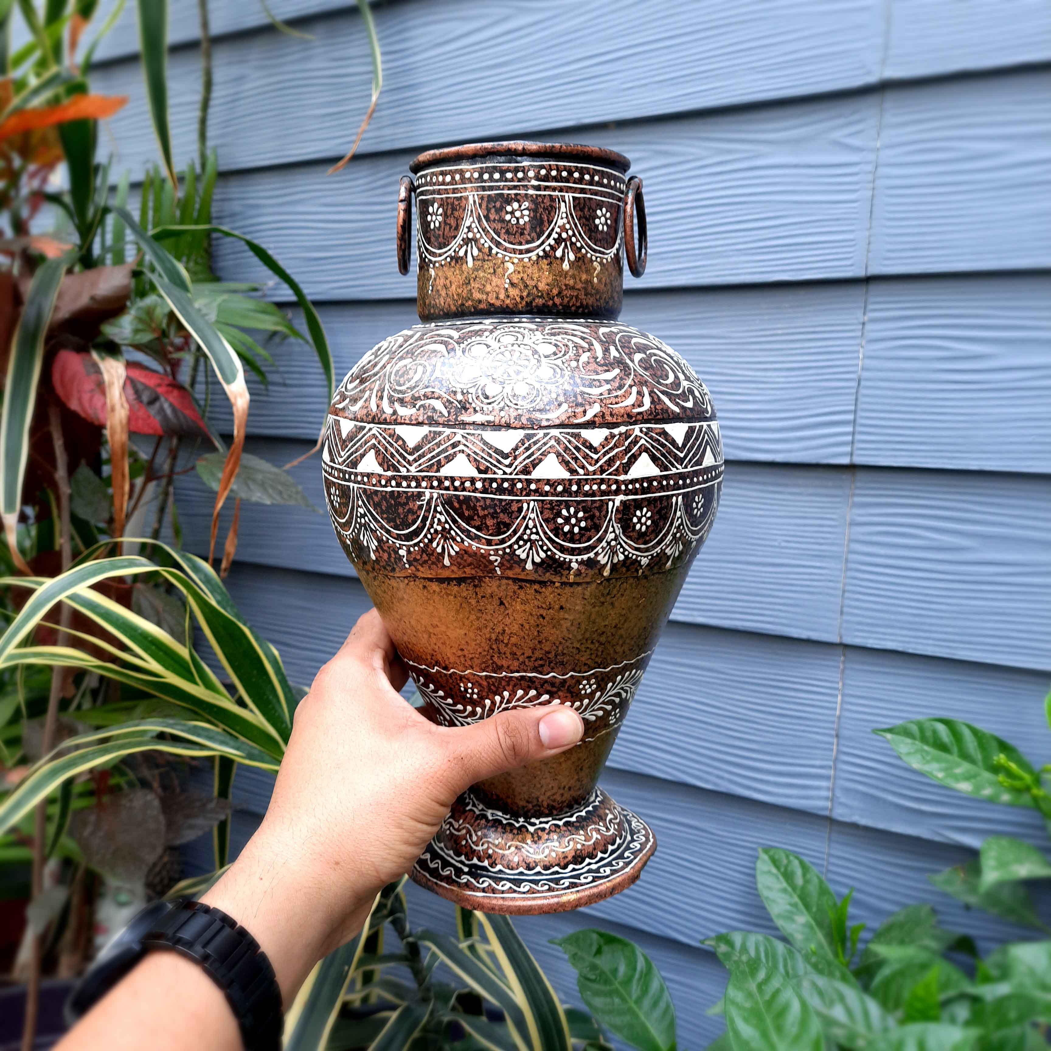 Flower Vase for Corners | Decorative Vases - For Home & Table Decor - 12 Inch - Apkamart