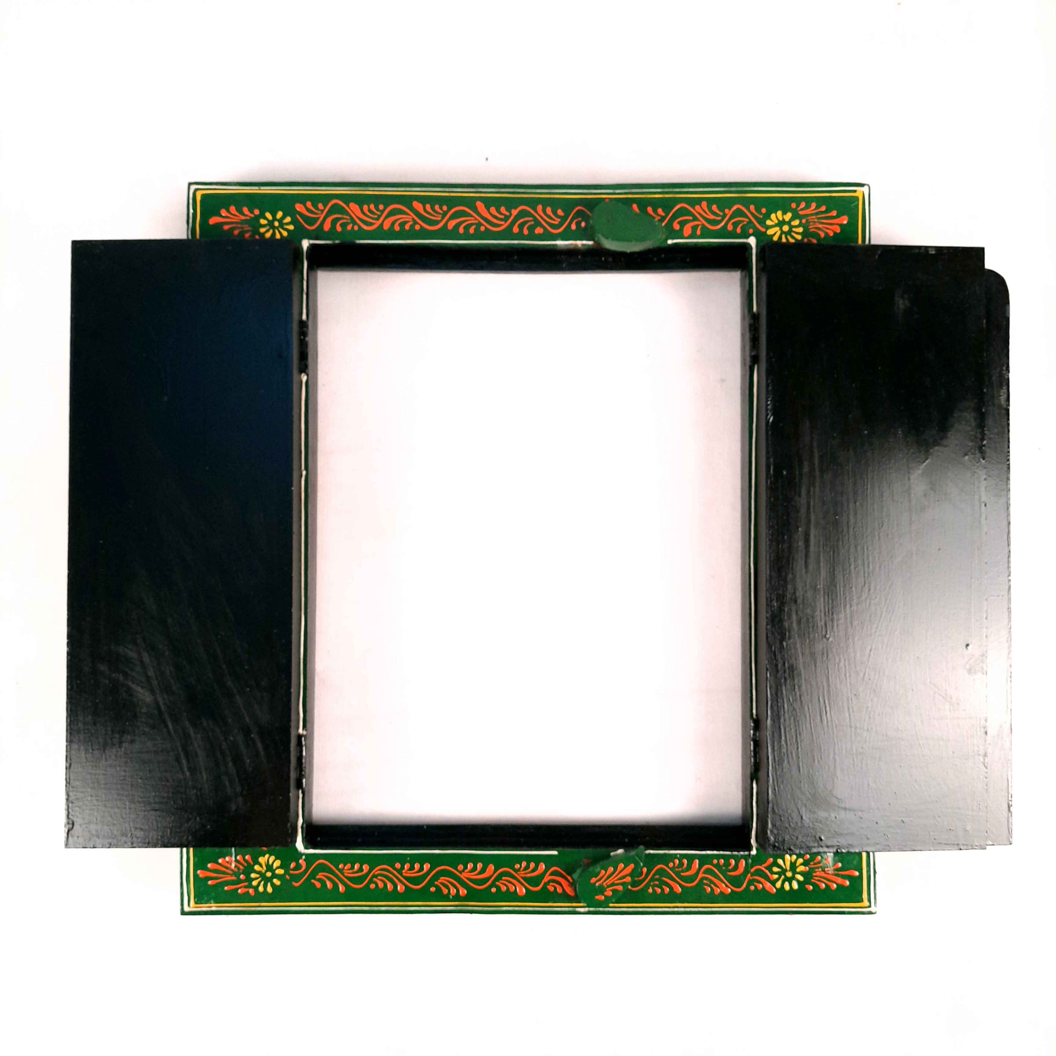 Wooden Window Jharokha Frame | Jharokha Wall Hanging - For Home Decor & Gifts - 18 Inch - Apkamart