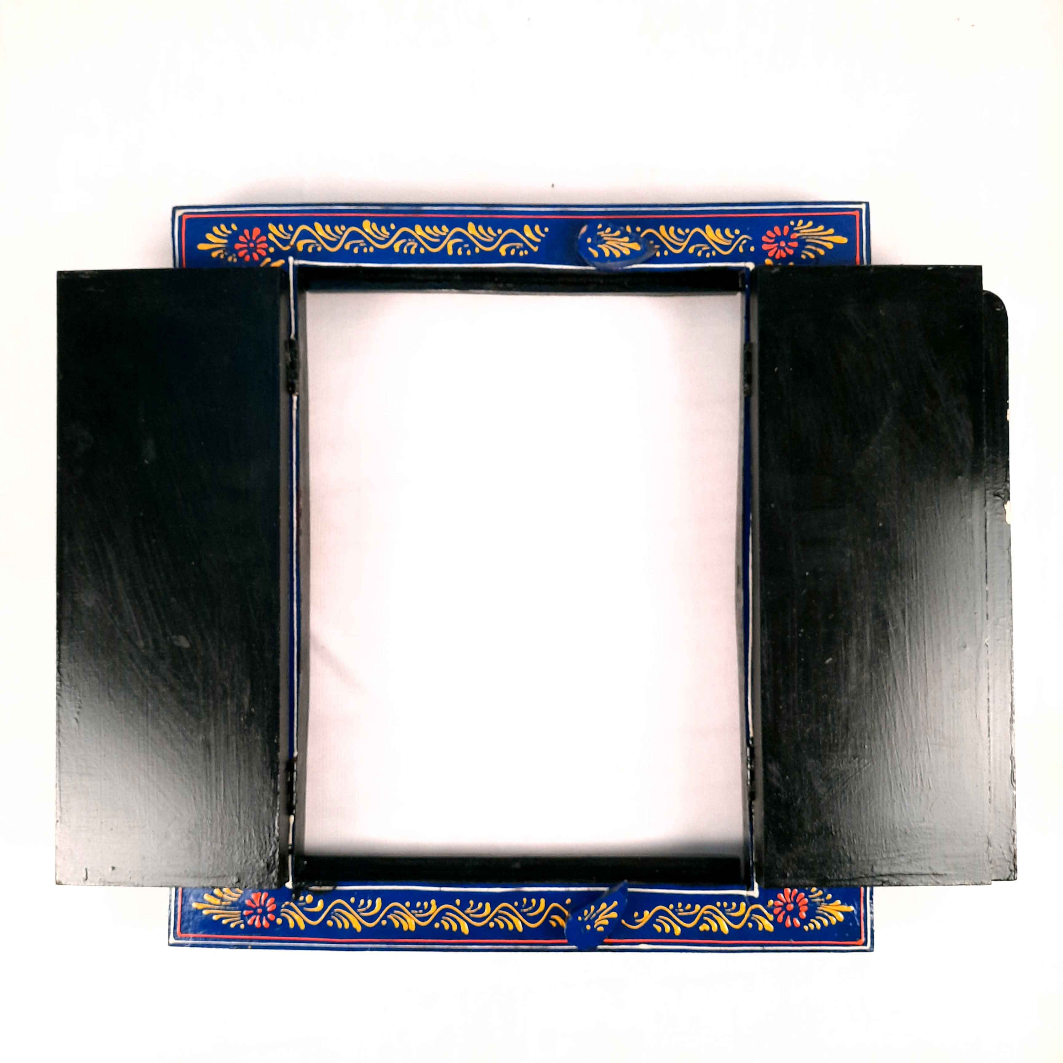 Jharokha Window Wall Hanging | Wooden Window Frame - for Home Decor, Living Room & Gifts - 18 Inch - Apkamart