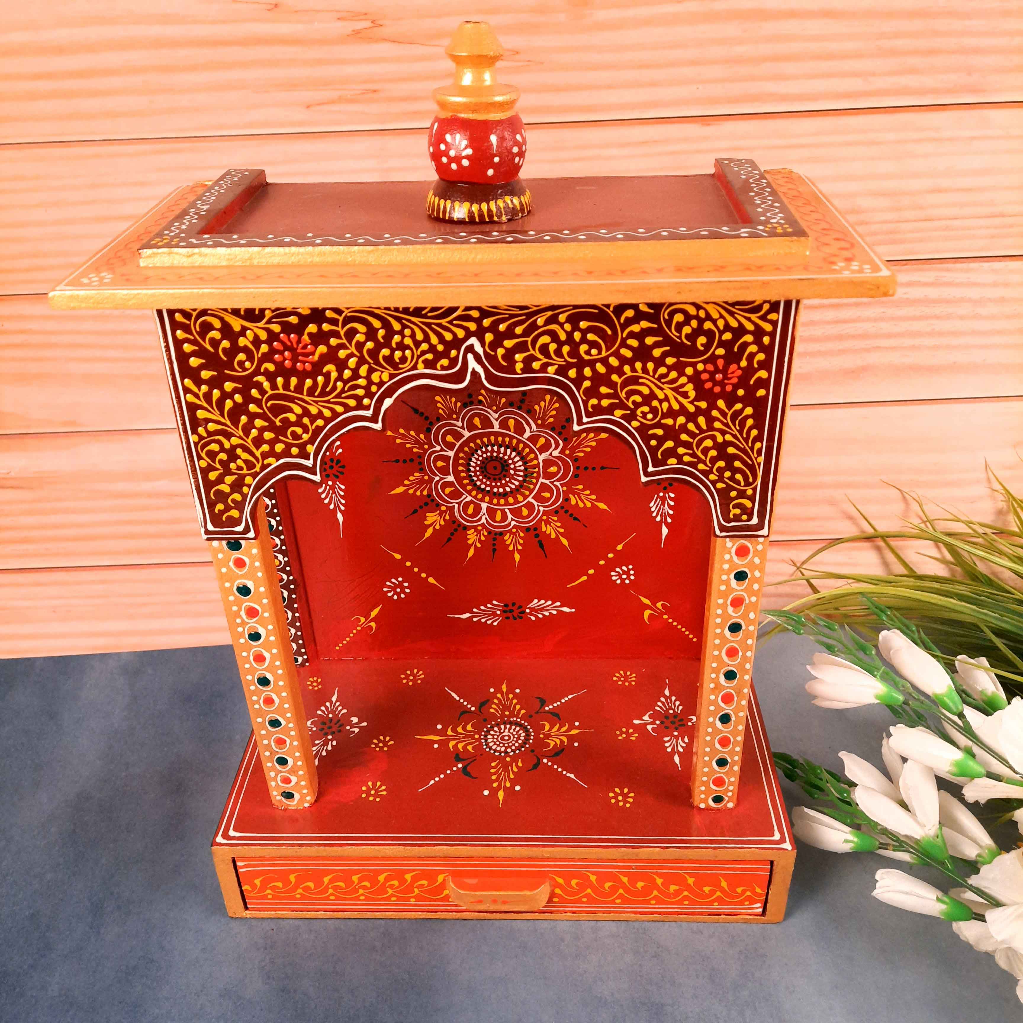 Wooden Mandir for Home | Home Temple -17 Inch - Apkamart