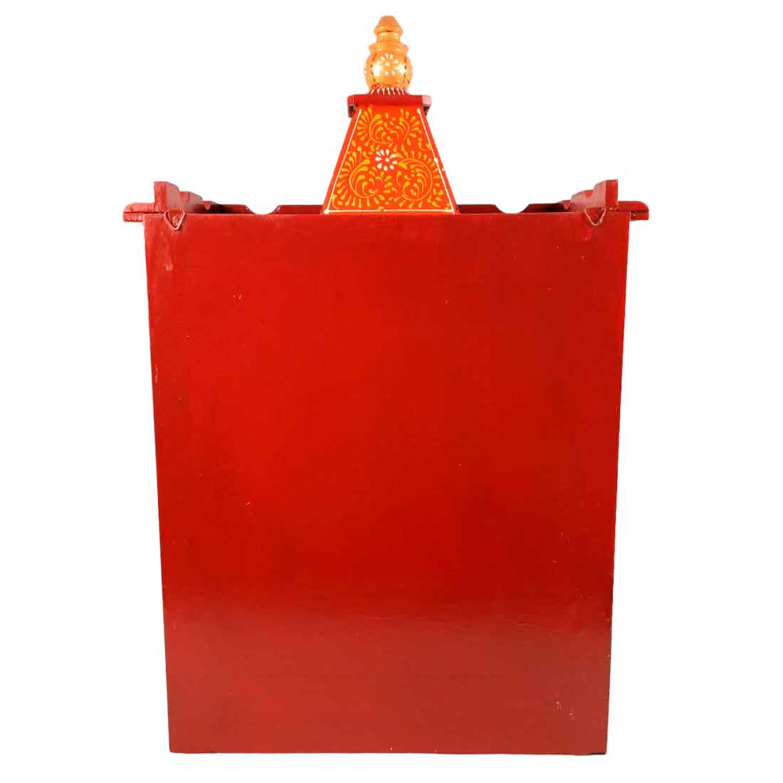 Pooja Mandir | Wooden Temple for Home Big Size -25 Inch - Apkamart #Color_Orange