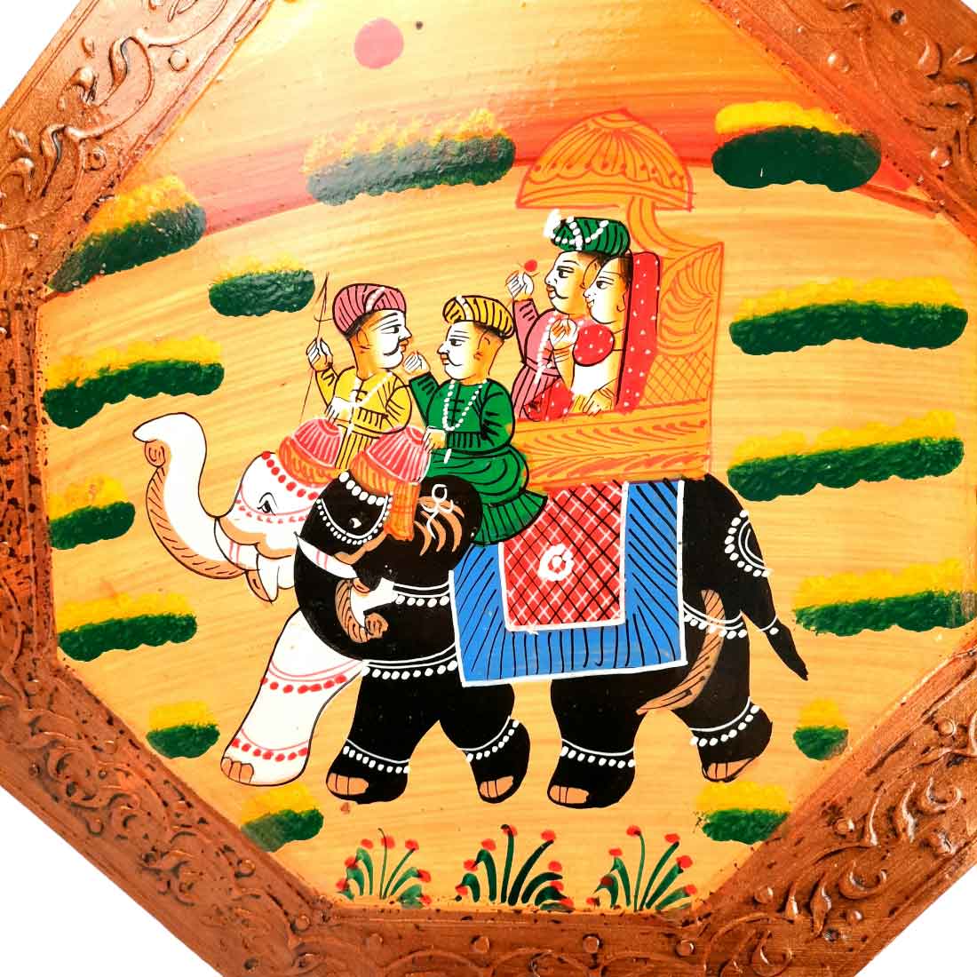 Decorative Chowki | Wooden Bajot - For Corner decoration & Sitting - 12 Inch - apkamart #Style_Pack of 1