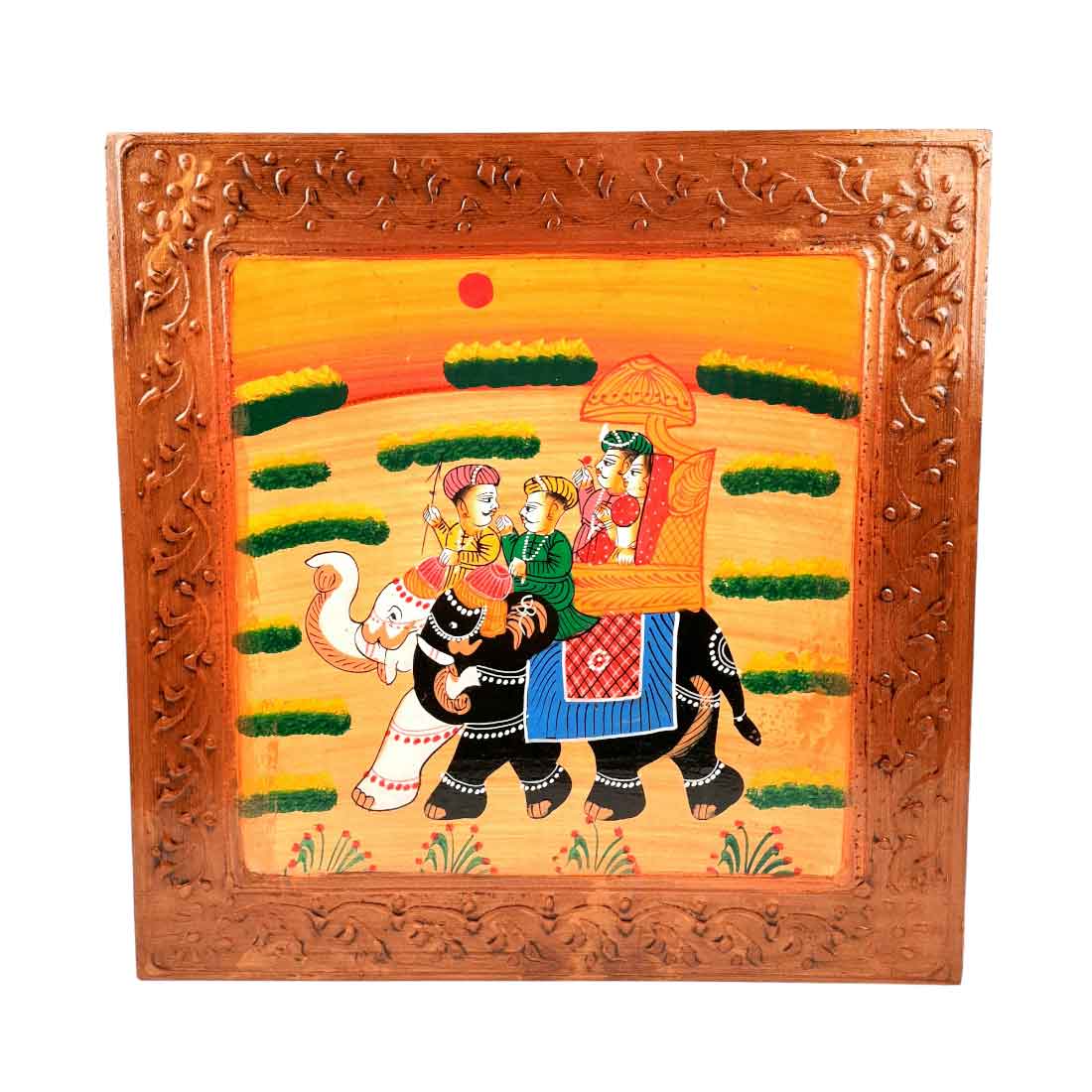 Wooden Bajot | Chowki Table - For Home Decor & Sitting - 12 Inch - Apkamart #Style_Pack of 2