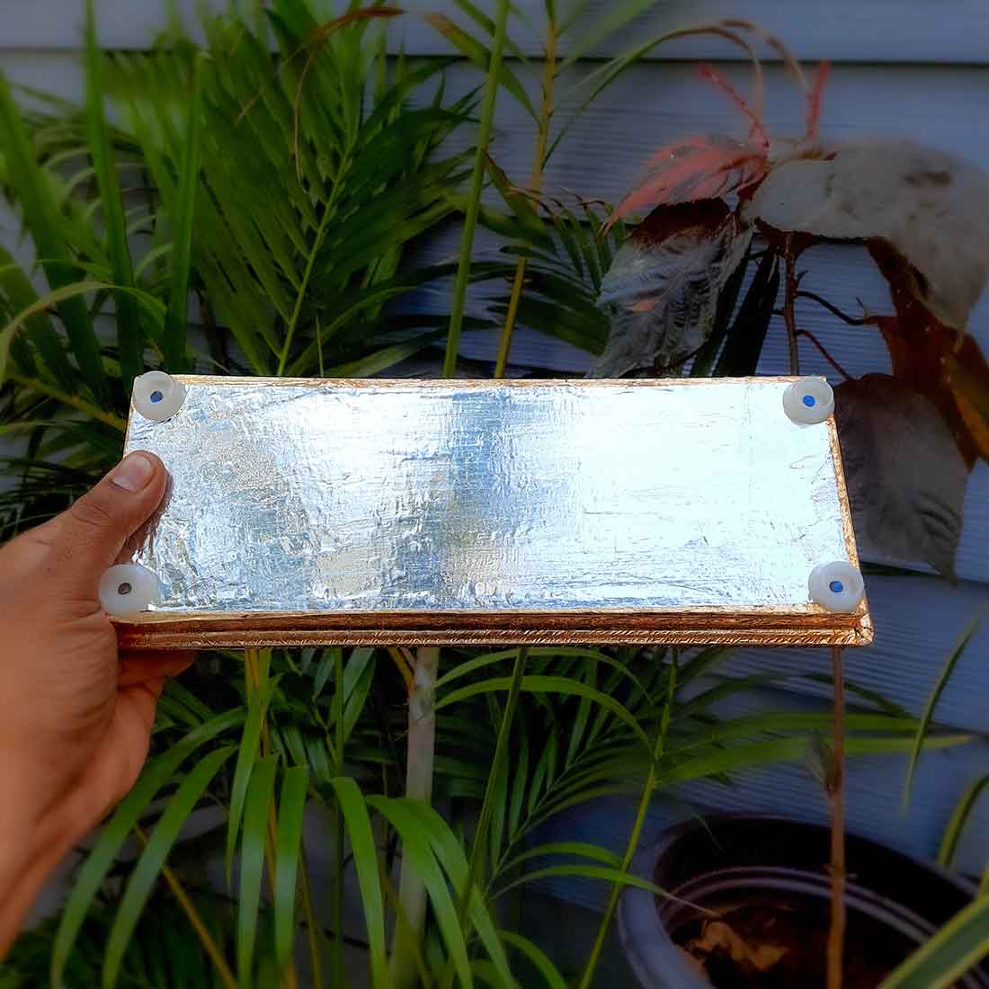 Pooja Chowki Bajot | Minakari Patla Set - For Pooja, Weddings & Festivals - 12 Inch - Apkamart #style_Pack of 3