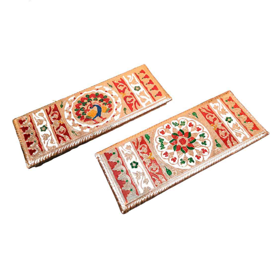 Pooja Chowki Bajot | Minakari Chauki Set - Apkamart #style_pack of 2