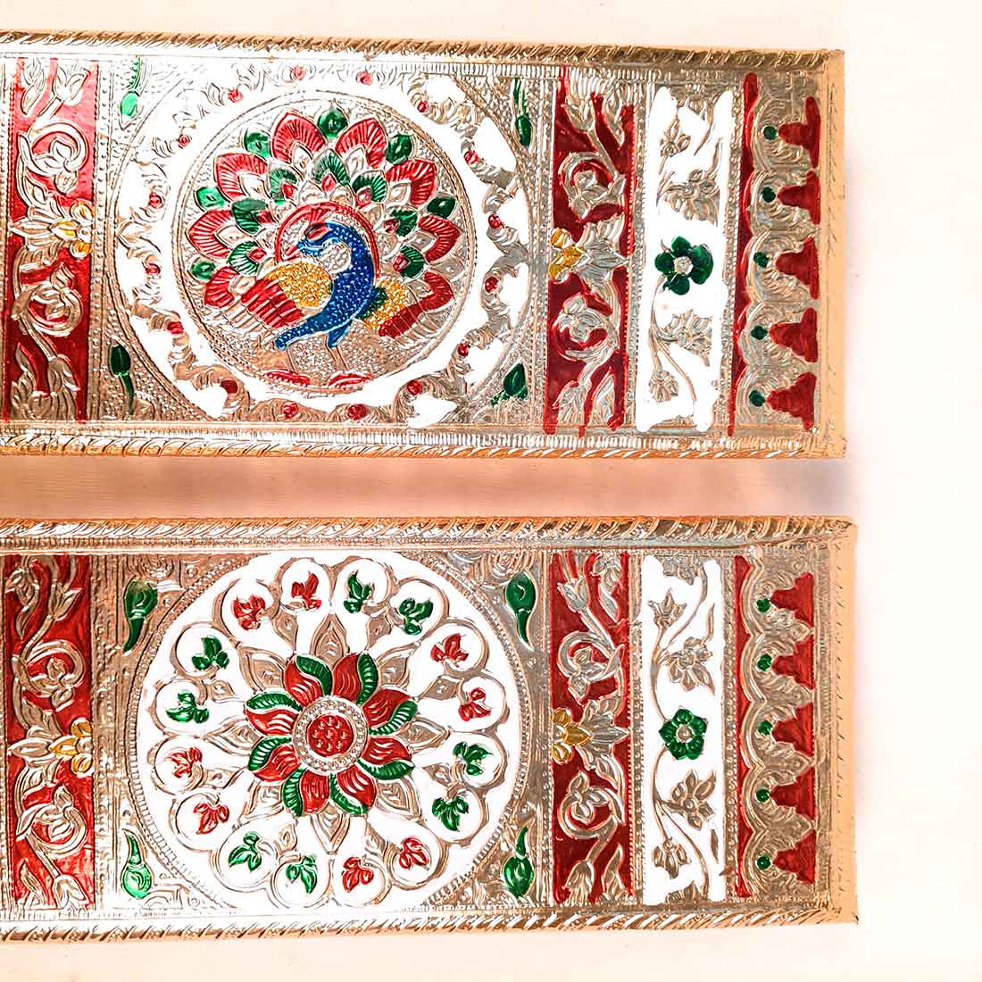 Pooja Chowki Bajot | Minakari Chauki Set - Apkamart #style_pack of 2