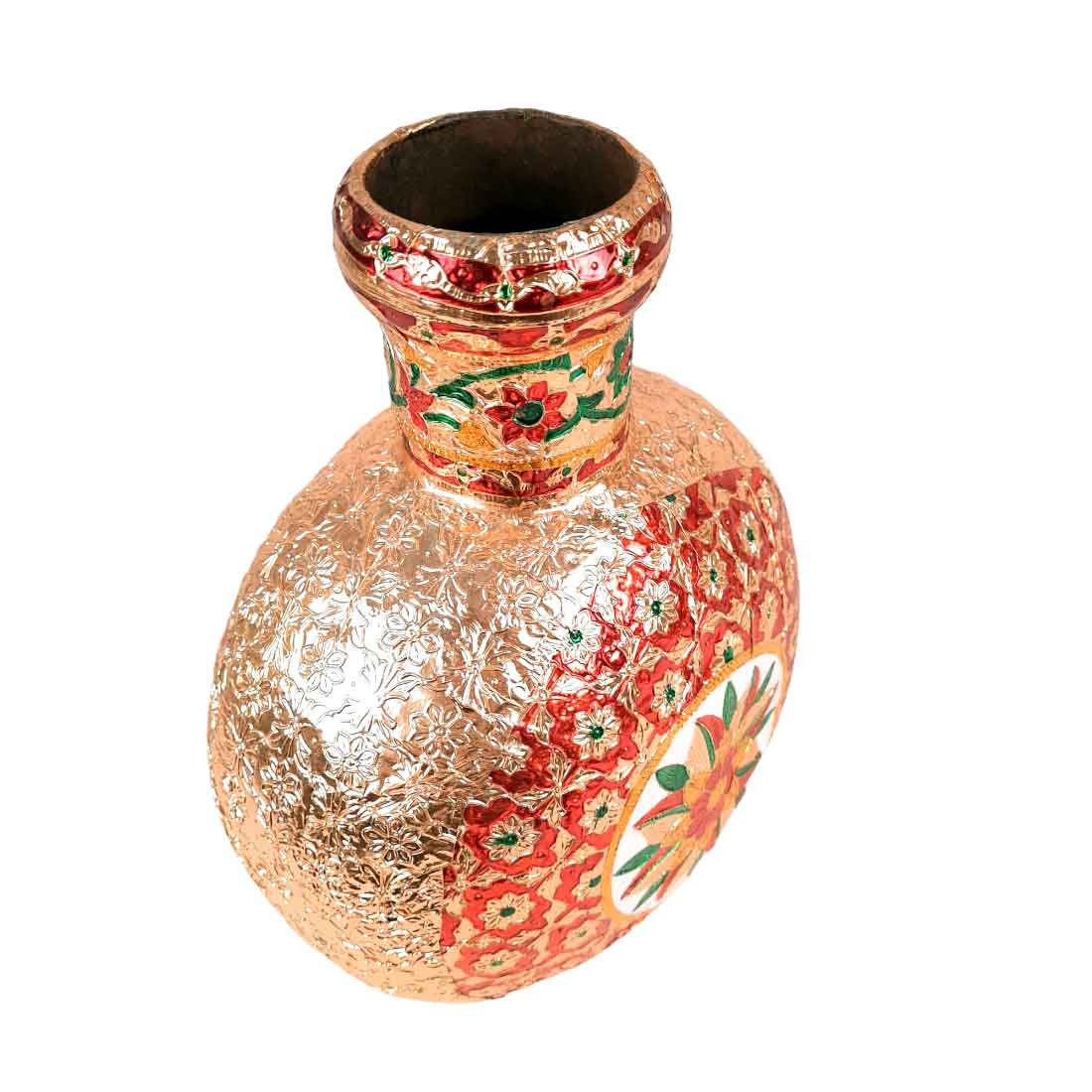 Flower Vase | Pots for Flowers - Metal In Pitcher Design - For Tabletop, Living Room, Home & Office Decoration | Centerpiece for Table Decoration |Vases for Gifts - 11 Inch