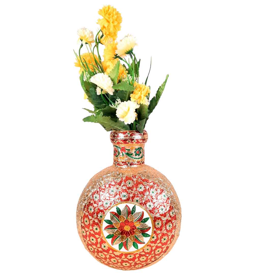 Flower Vase | Pots for Flowers - Metal In Pitcher Design - For Tabletop, Living Room, Home & Office Decoration | Centerpiece for Table Decoration |Vases for Gifts - 11 Inch