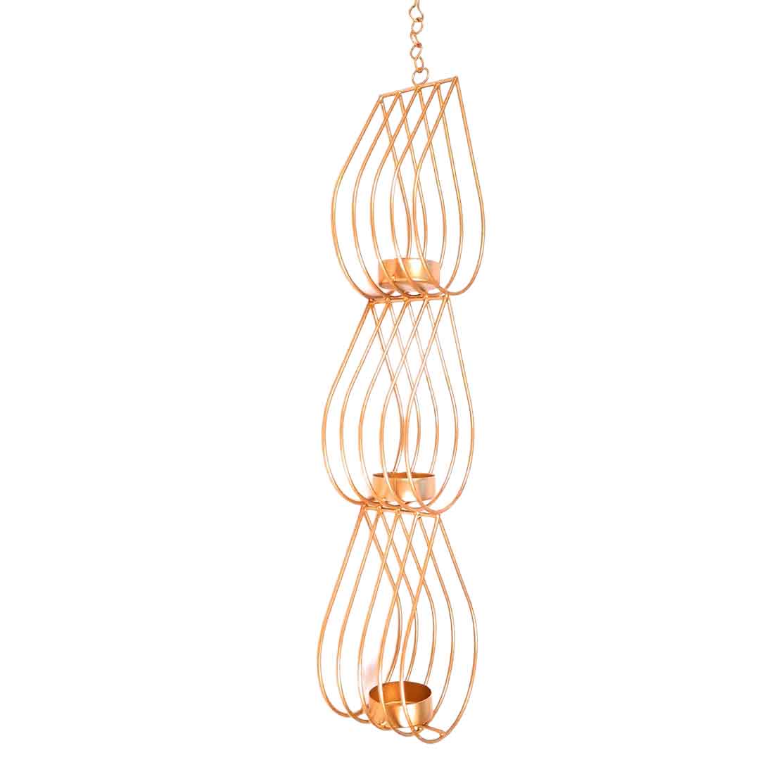 Wall Hanging Tea Light Holder With 3 Slots - Apkamart